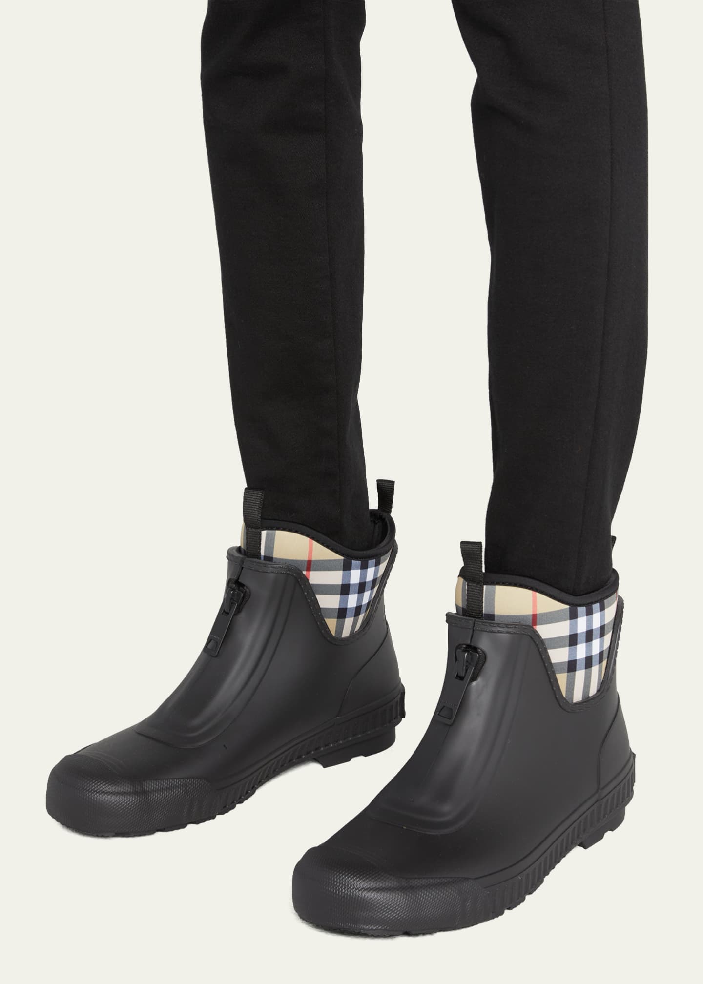 Burberry Kids Mini Flinton Check Rain Boots