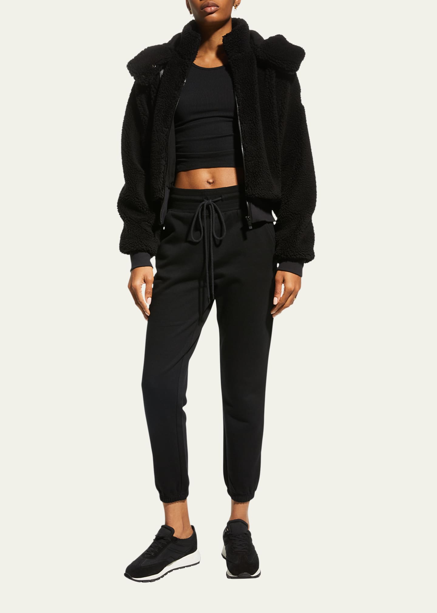 Alo Yoga Foxy Sherpa Hooded Active Jacket Bergdorf Goodman