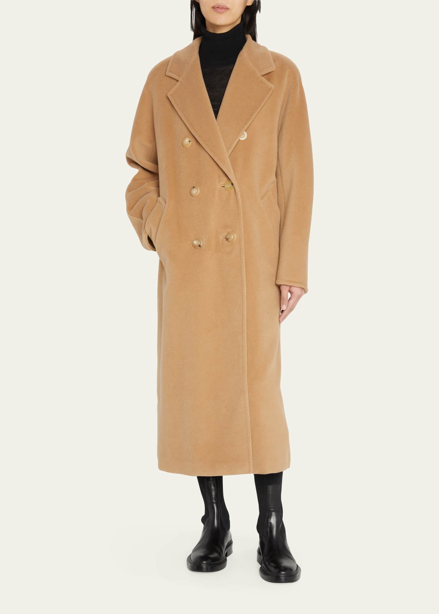 Max Mara Wool-Cashmere Double-Breasted Madame Coat Image 2 of 5