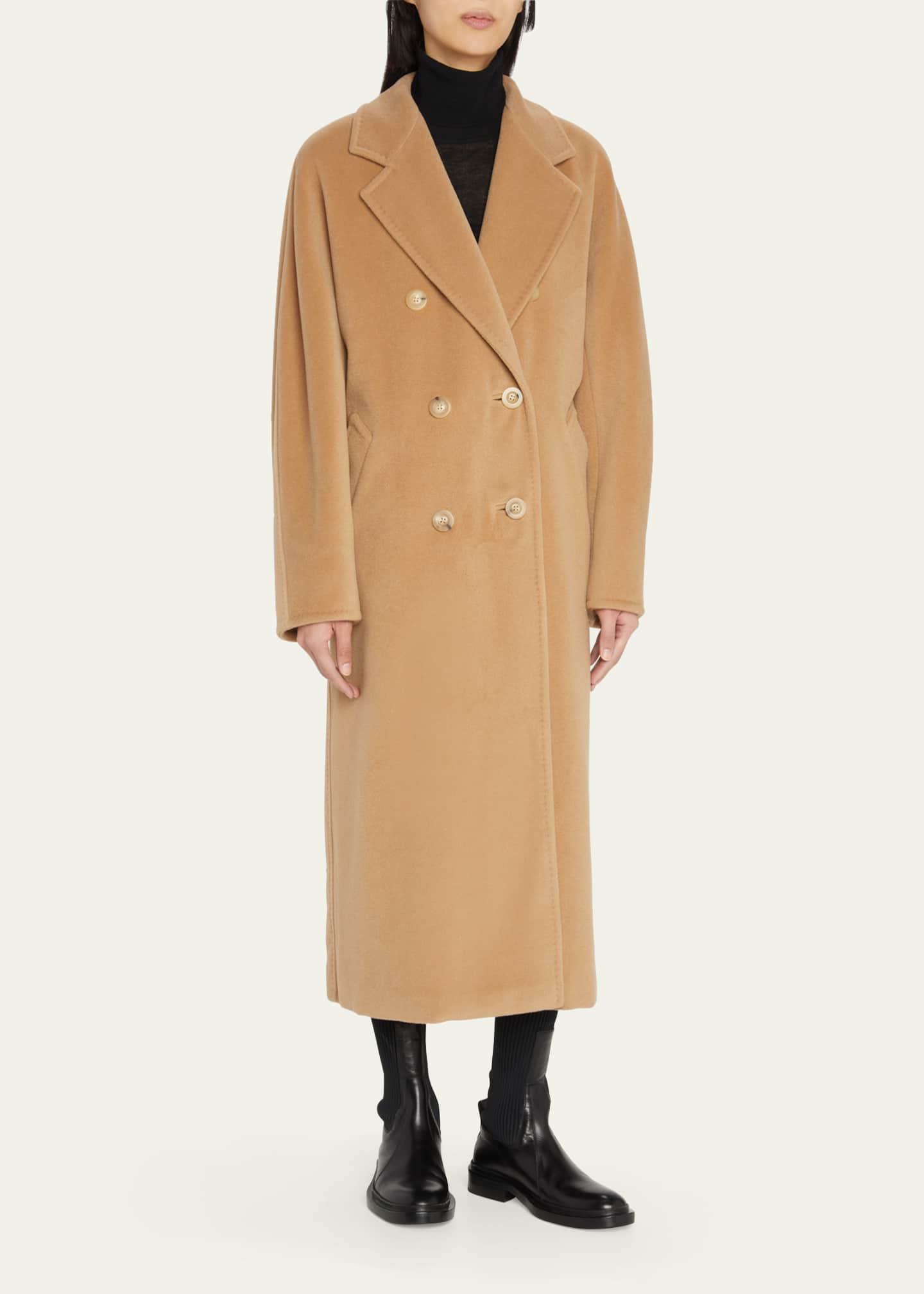 Max Mara Wool-Cashmere Double-Breasted Madame Coat Image 4 of 5