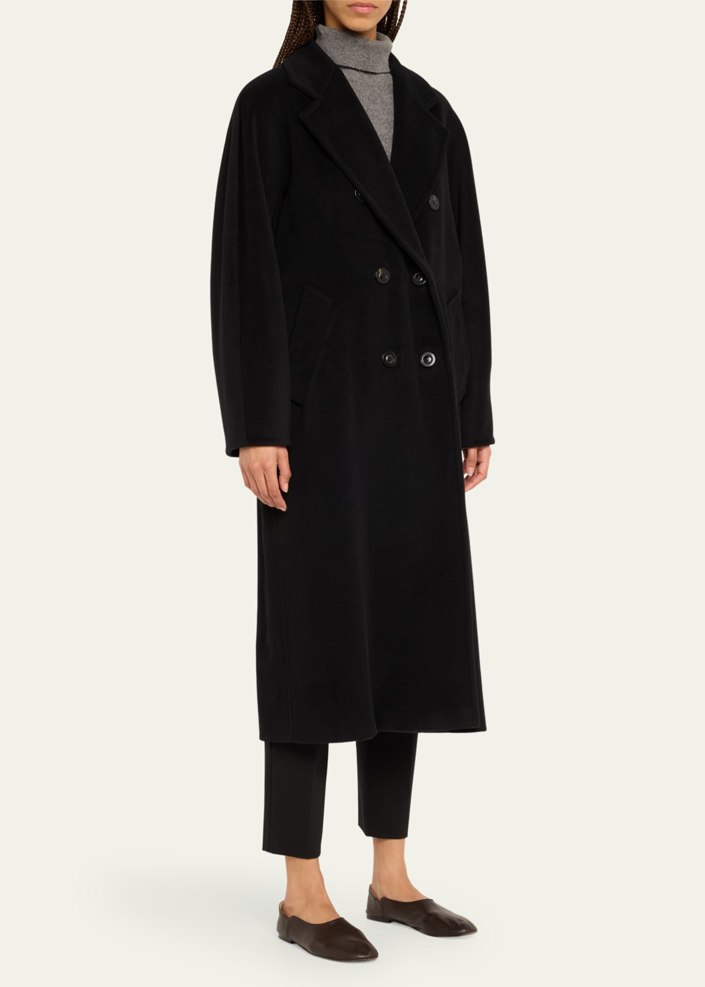 Max Mara Wool-Cashmere Belted Madame Coat Image 4 of 5