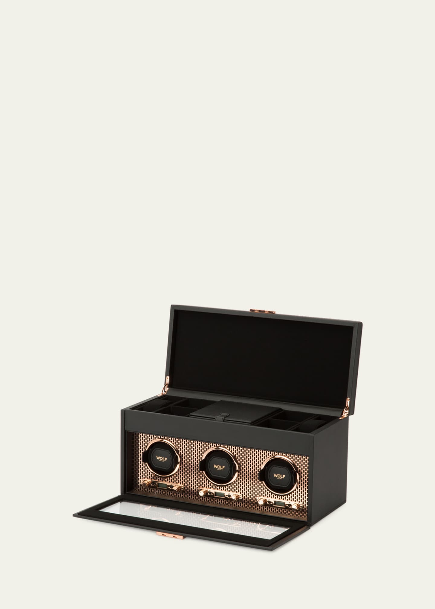 WOLF Axis Triple Watch Winder with Storage Image 2 of 4
