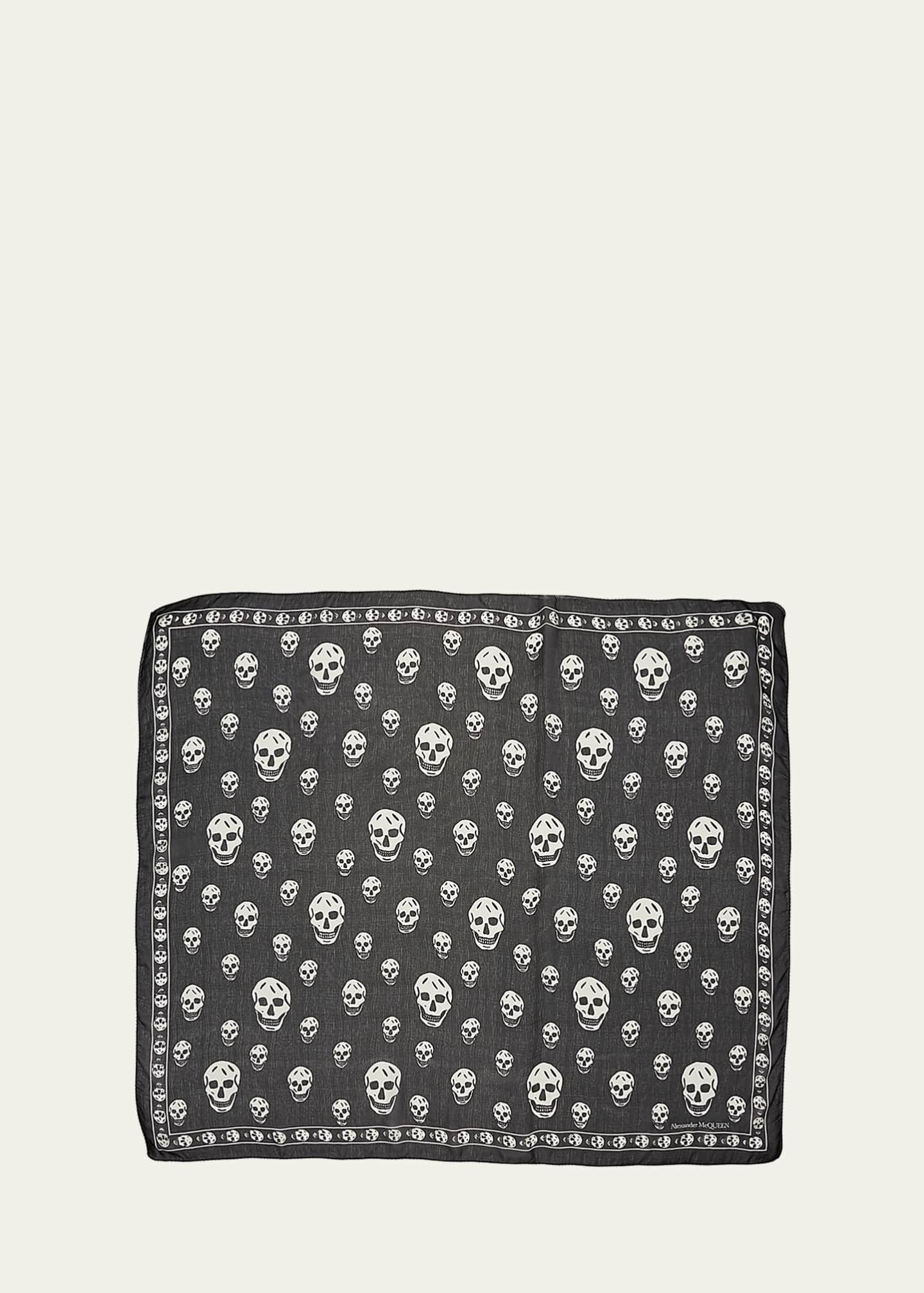 McQueen Silk Chiffon Skull Scarf Image 1 of 4
