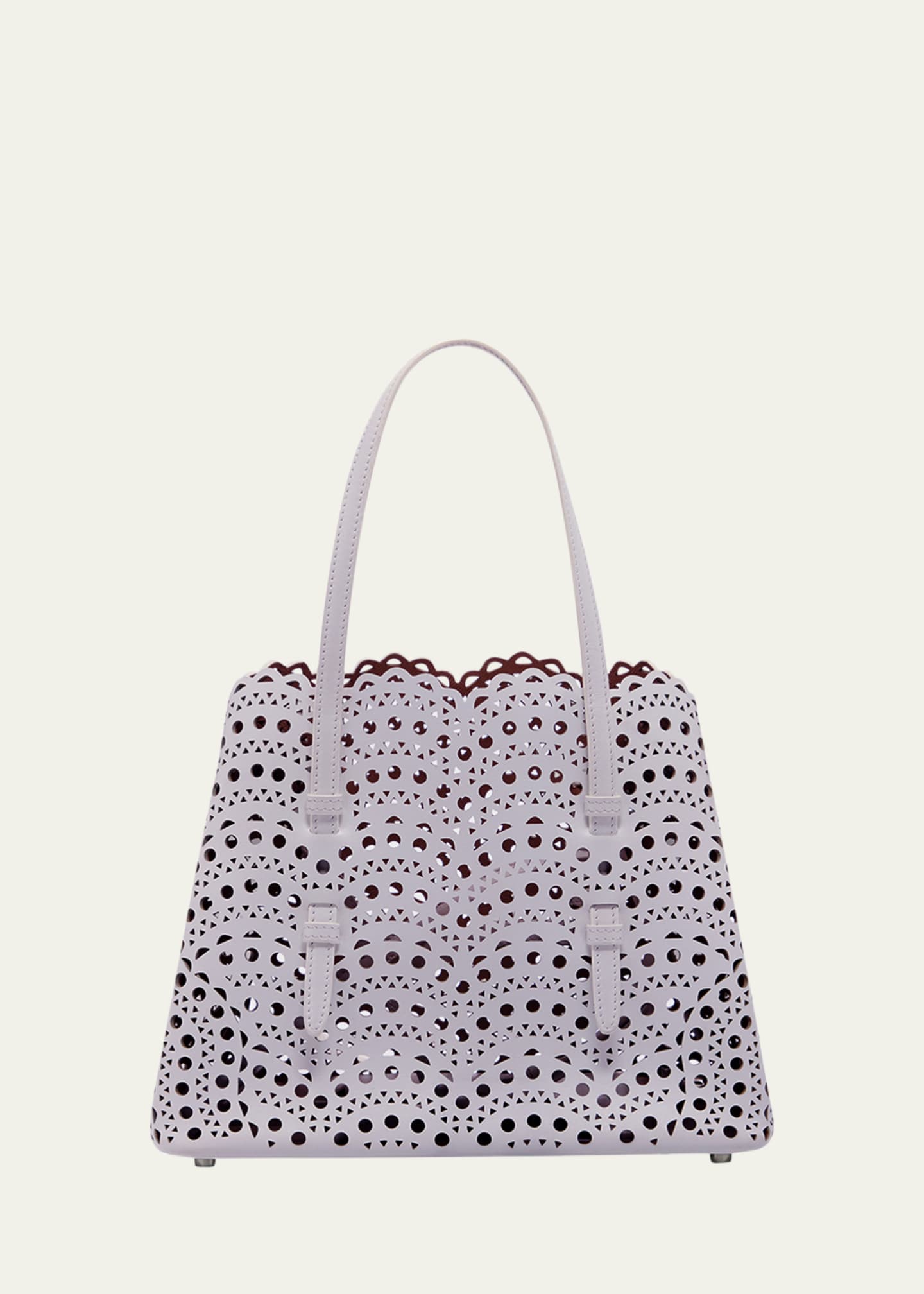 ALAIA Mina 25 Tote Bag in Vienne Wave Perforated Leather