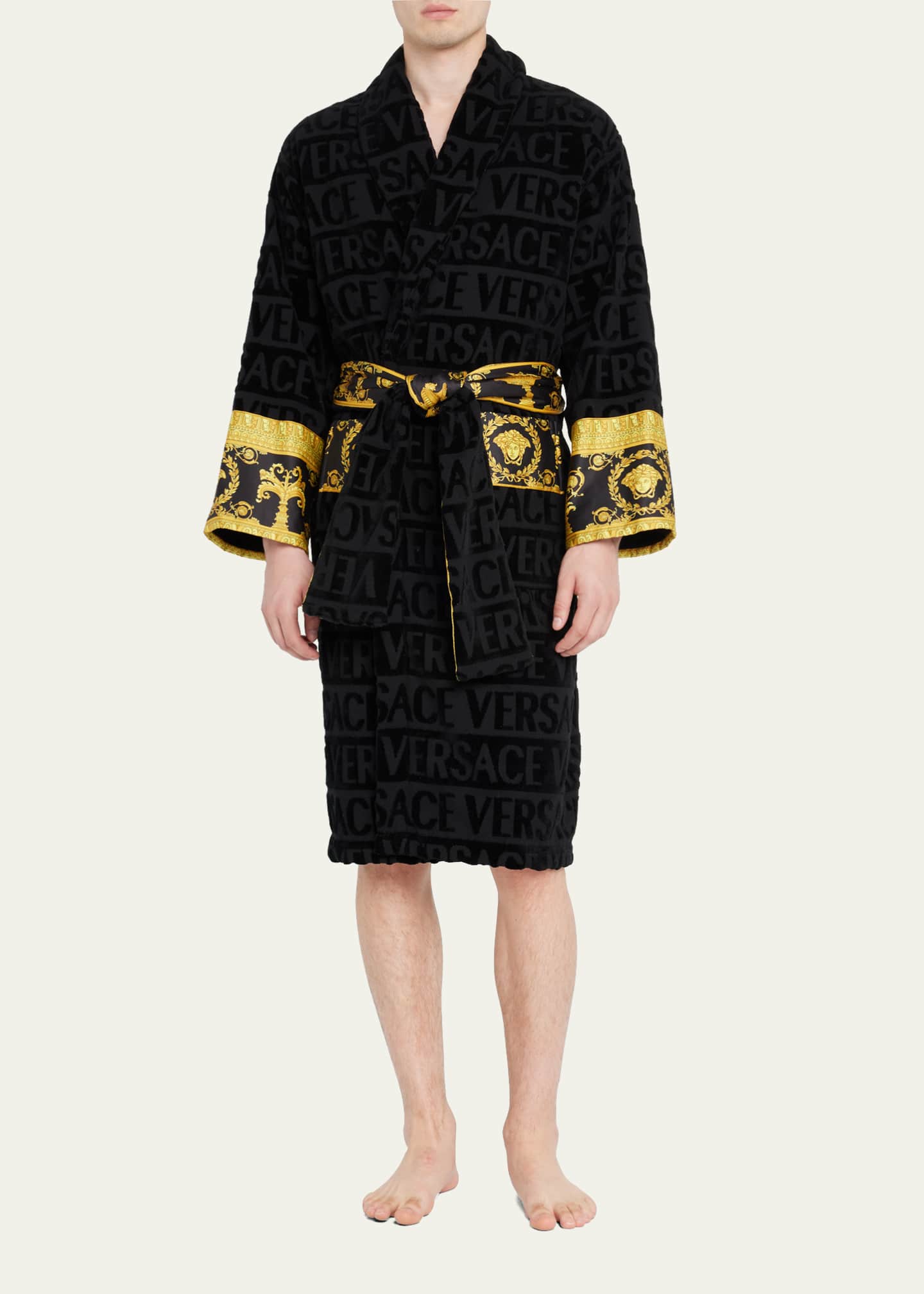 Versace Unisex Barocco Sleeve Robe Bergdorf Goodman