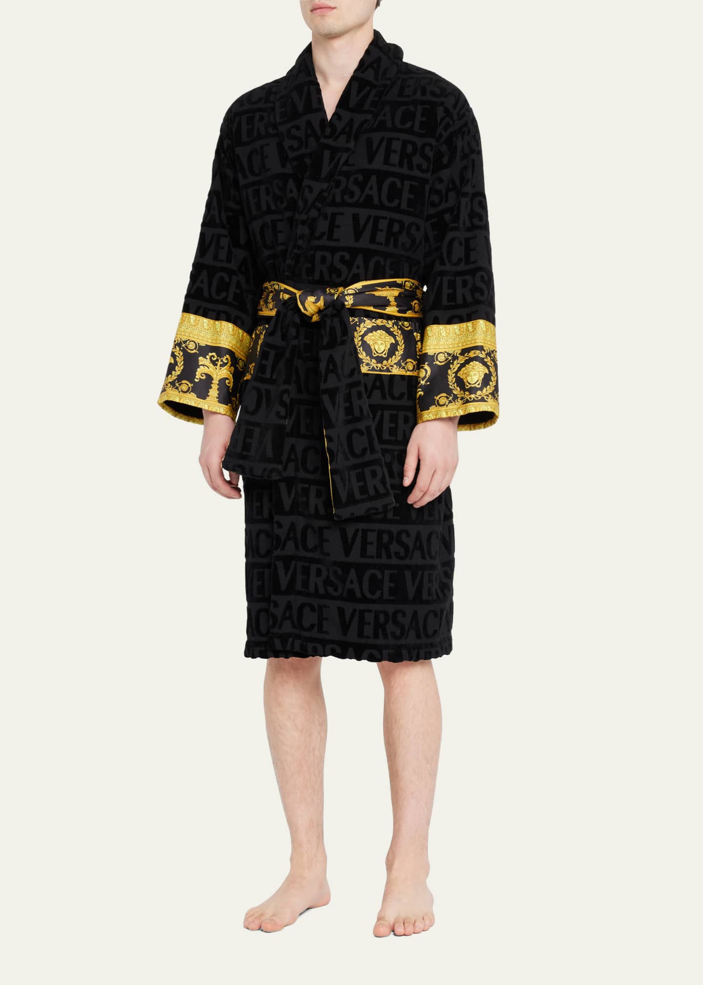 Versace Unisex Barocco Sleeve Robe Bergdorf Goodman
