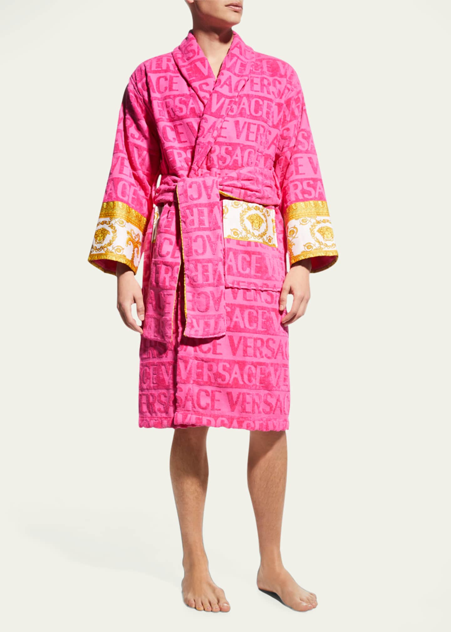 Versace Men's Barocco Sleeve Robe - Bergdorf Goodman