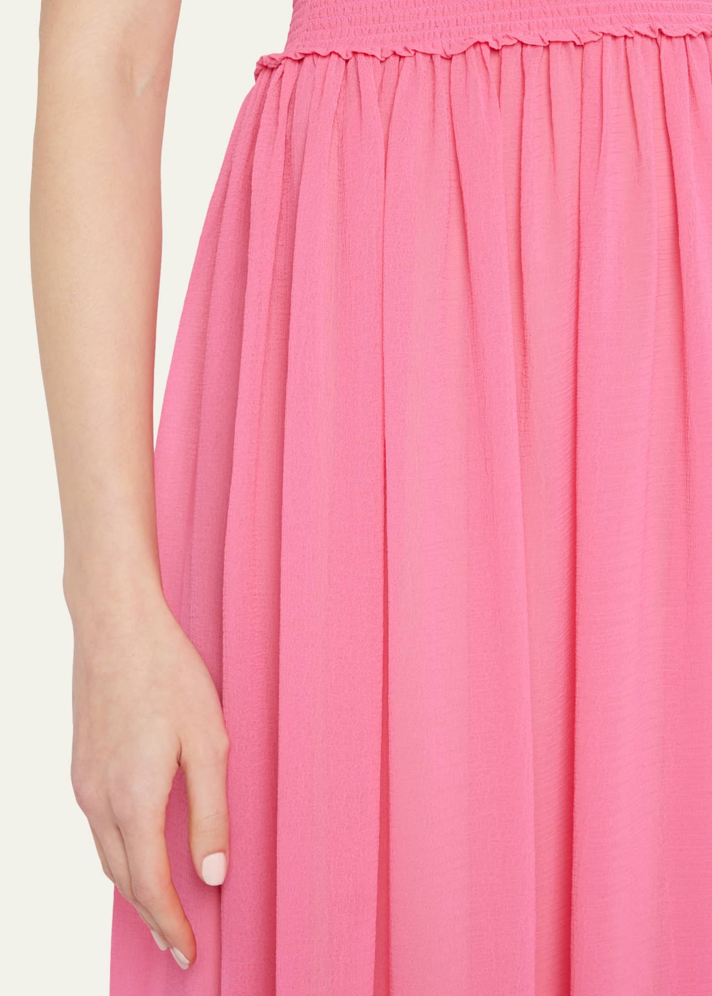 Ramy Brook Calista Smocked Strapless Side Split Coverup Dress Bergdorf Goodman