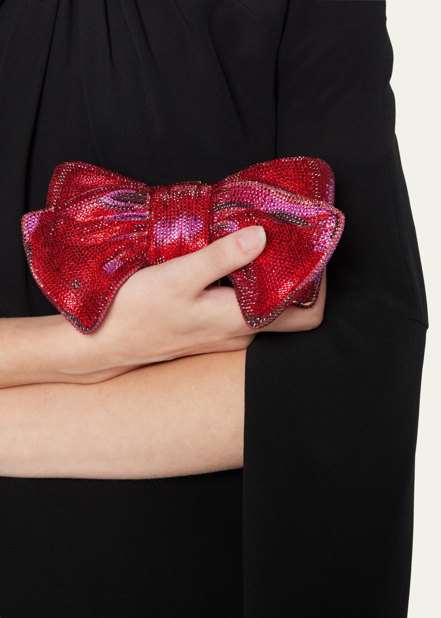 Crystal Bow Clutch Bag