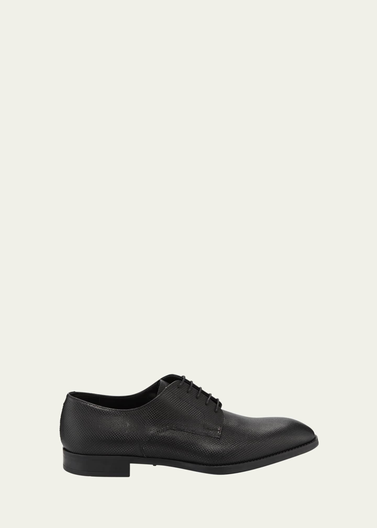 Leuren boekje Hen Giorgio Armani Men's Textured Leather Derby Shoes - Bergdorf Goodman