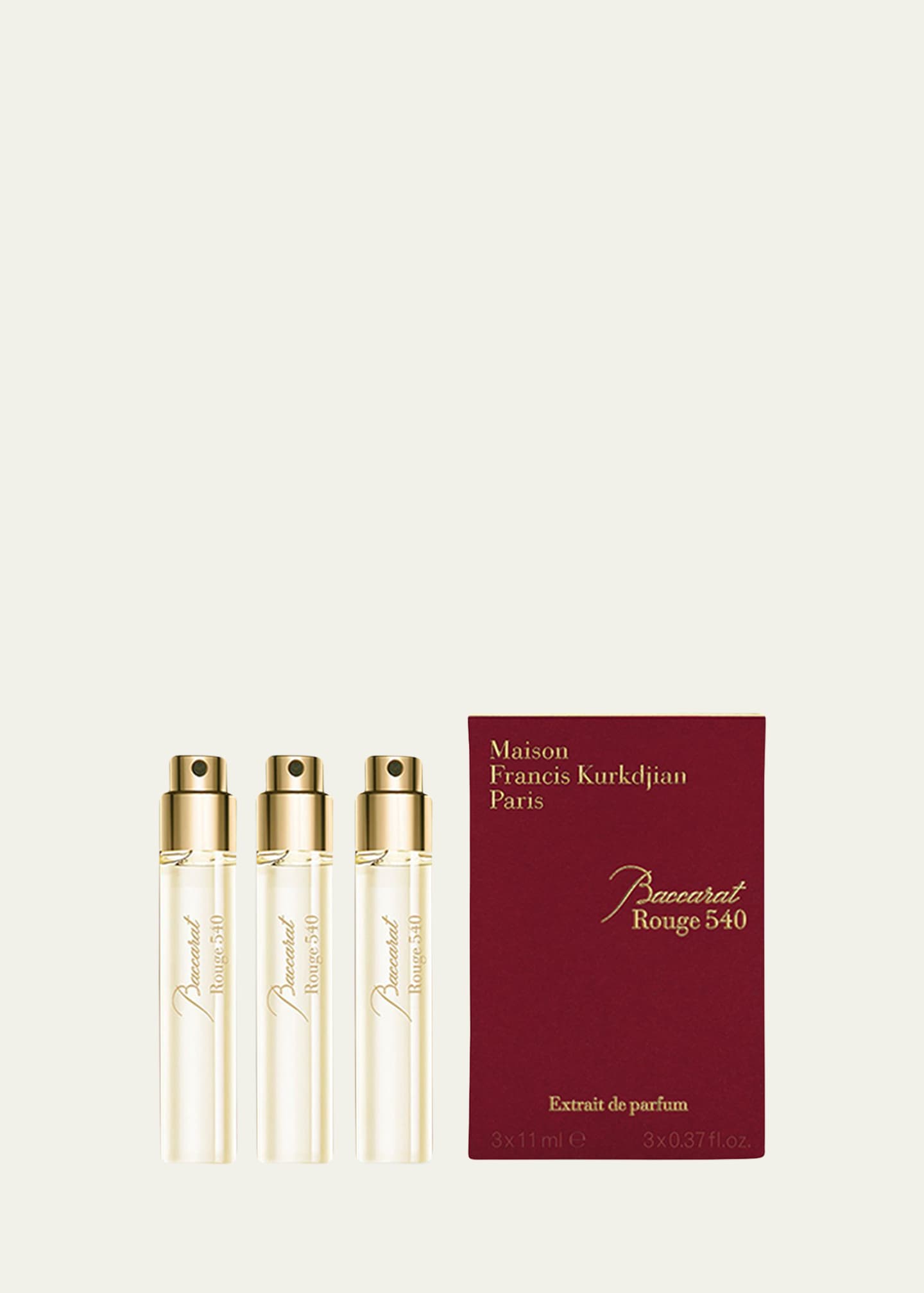 Maison Francis Kurkdjian Baccarat Rouge 540 Extrait de Parfum Refills, 3 x 0.37 oz.