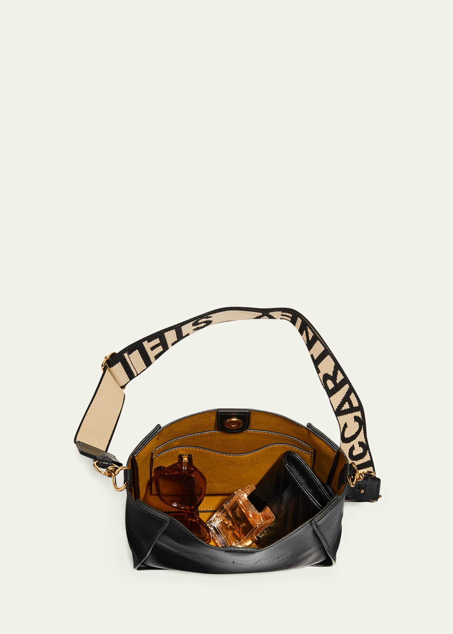 Stella McCartney Mini Logo Vegan Leather Bucket Crossbody Bag