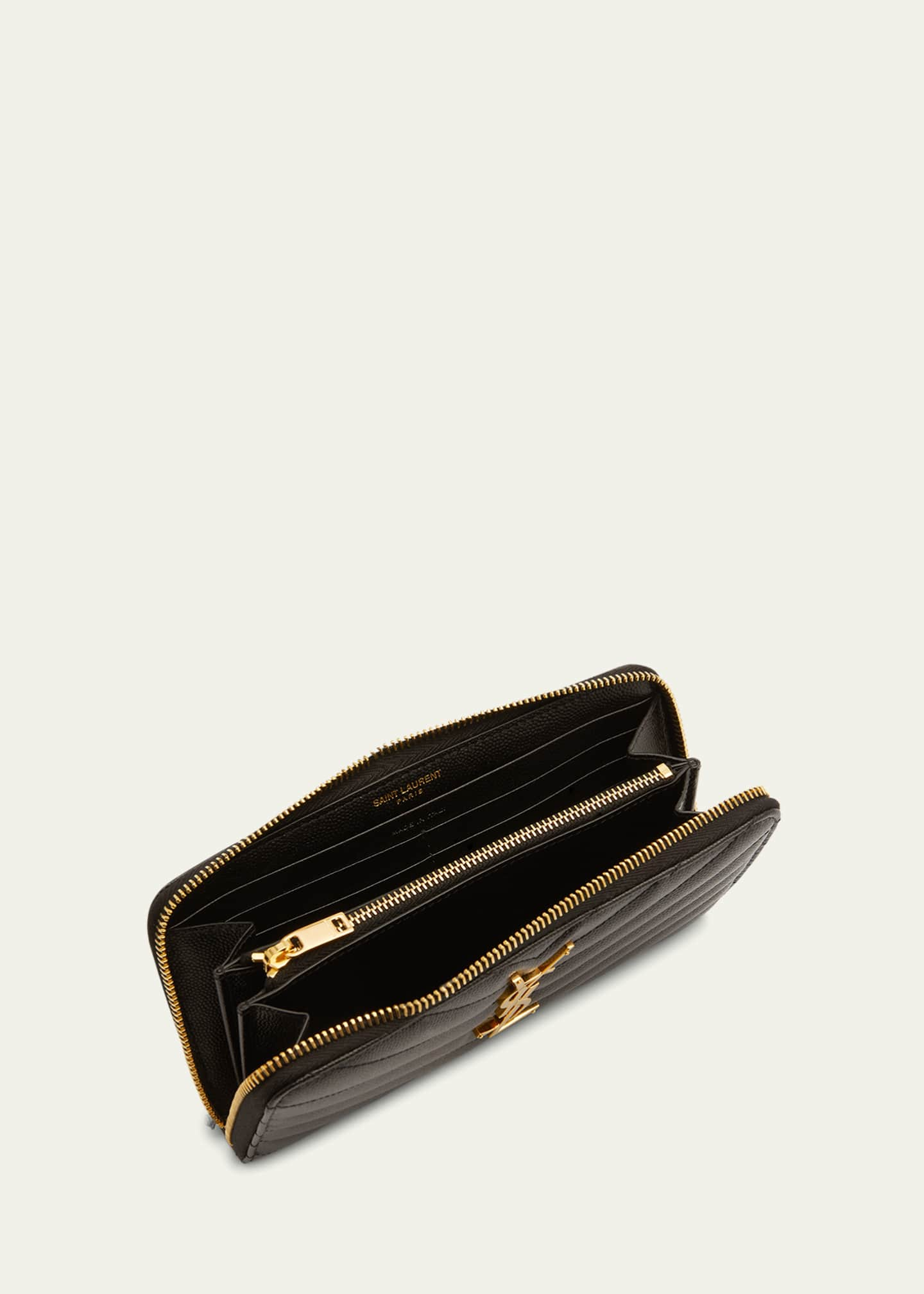 ysl wallet zipper