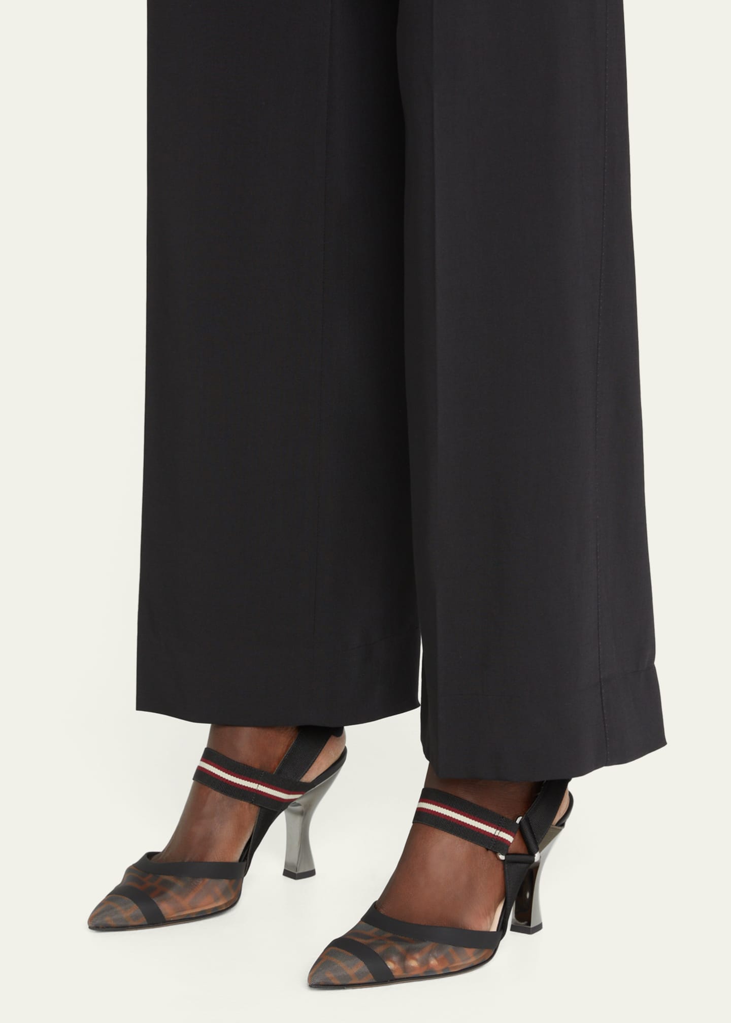 Fendi Colibri Slingback Mesh Pumps