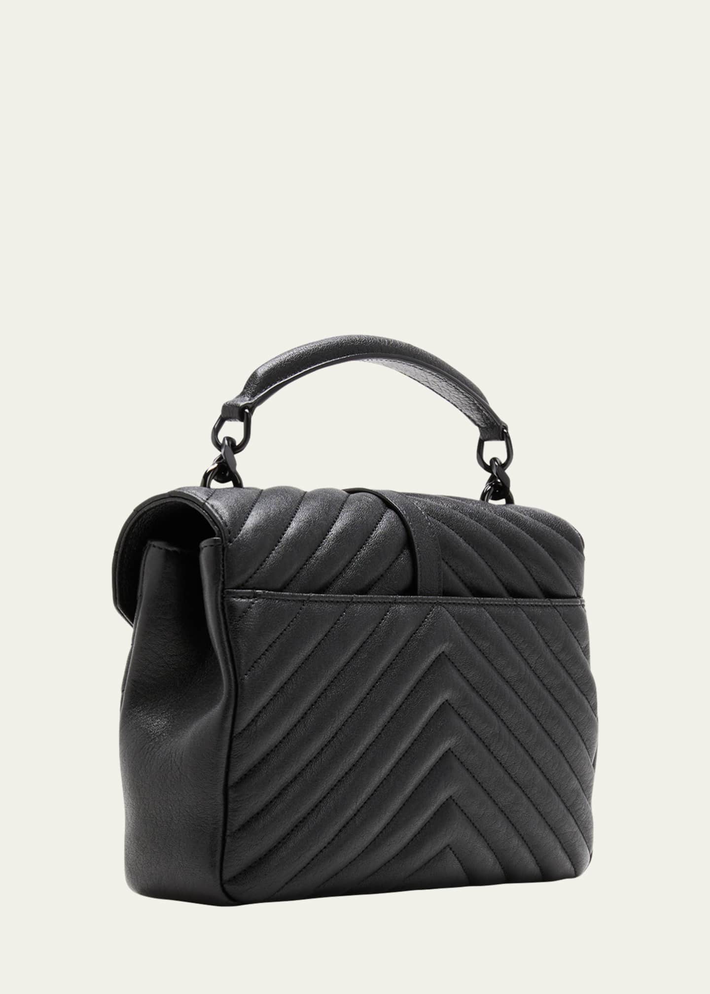 Medium college quilted leather shoulder bag on sale