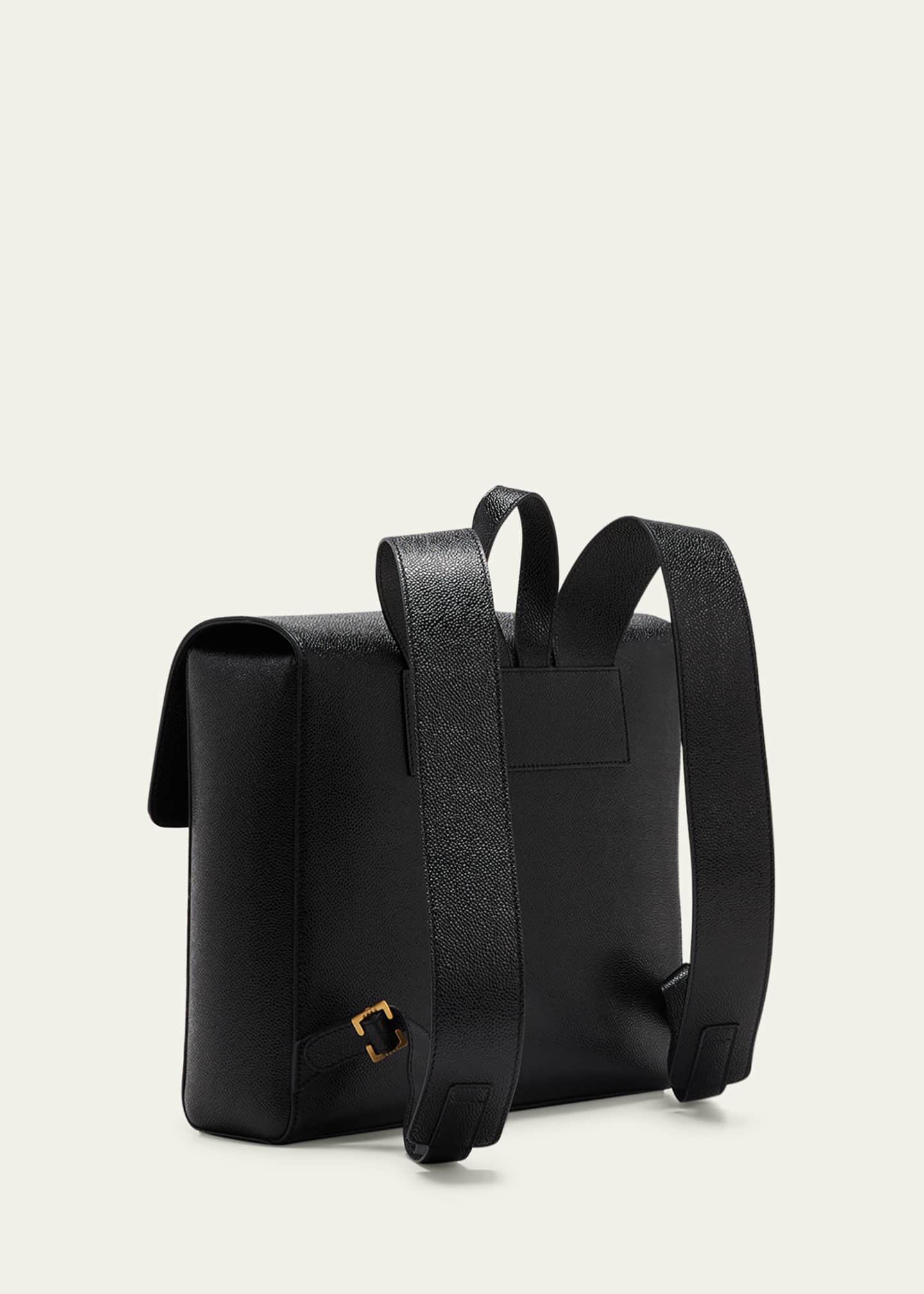 Grained clearance leather backpack