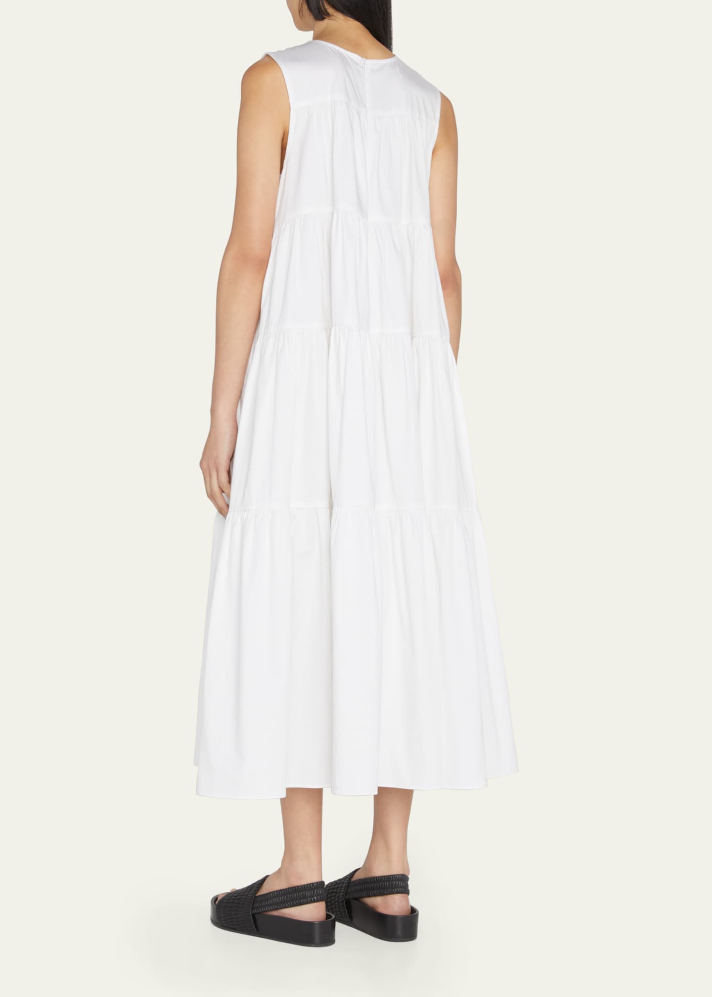 Co Sleeveless Tiered Cotton Dress Bergdorf Goodman