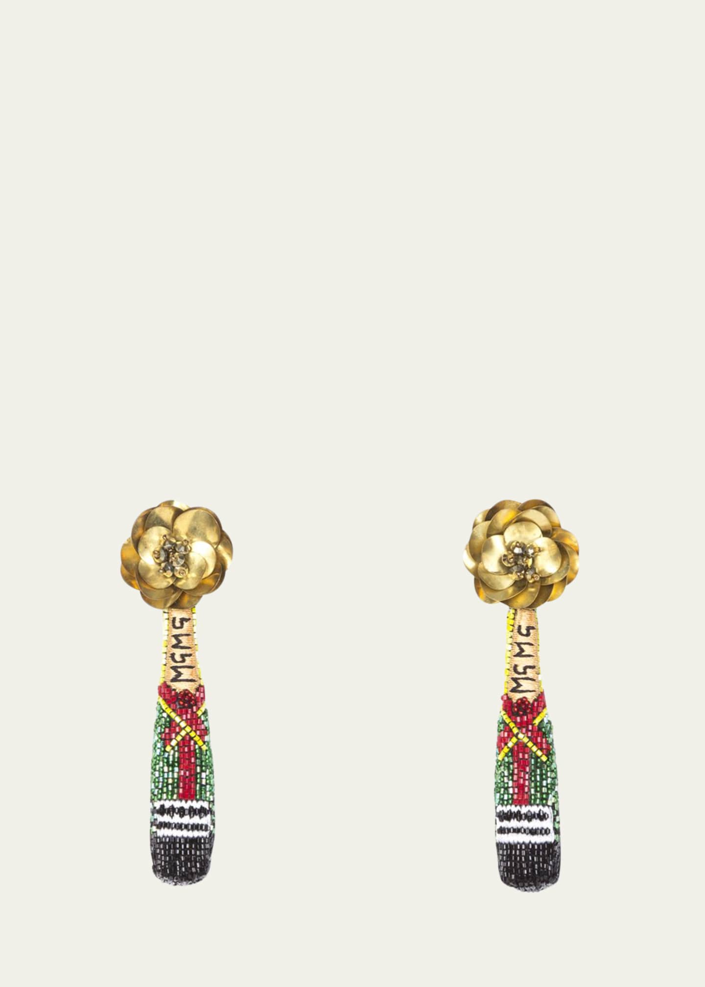 Mignonne Gavigan Champagne Beaded Drop Earrings Bergdorf Goodman