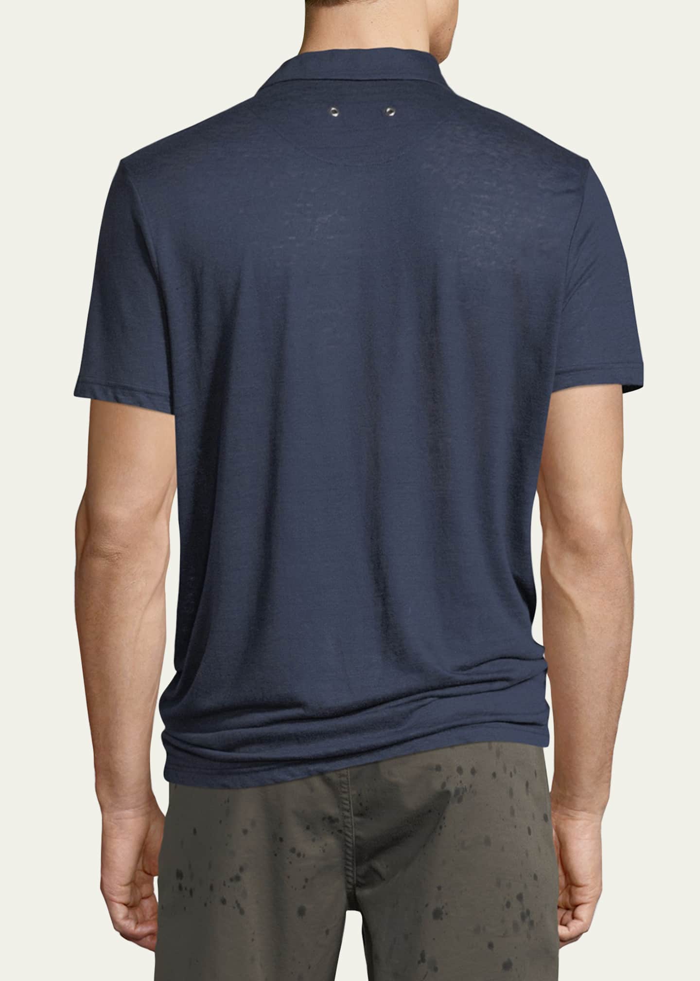 Vilebrequin Men's Pyramid Linen Polo Shirt Image 3 of 5