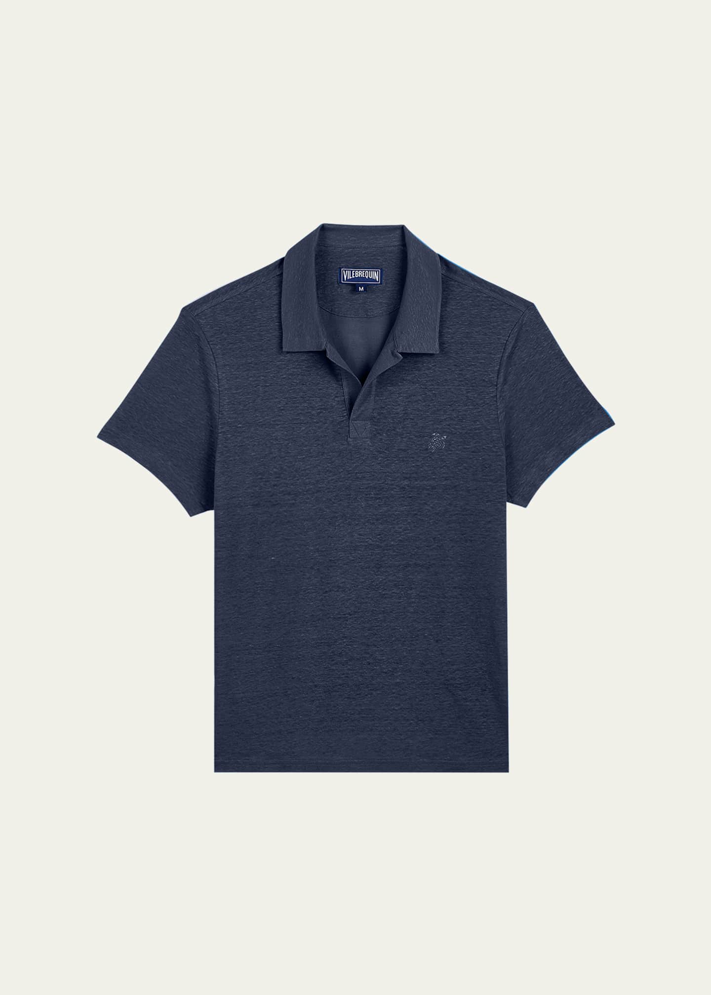 Vilebrequin Men's Pyramid Linen Polo Shirt Image 1 of 5