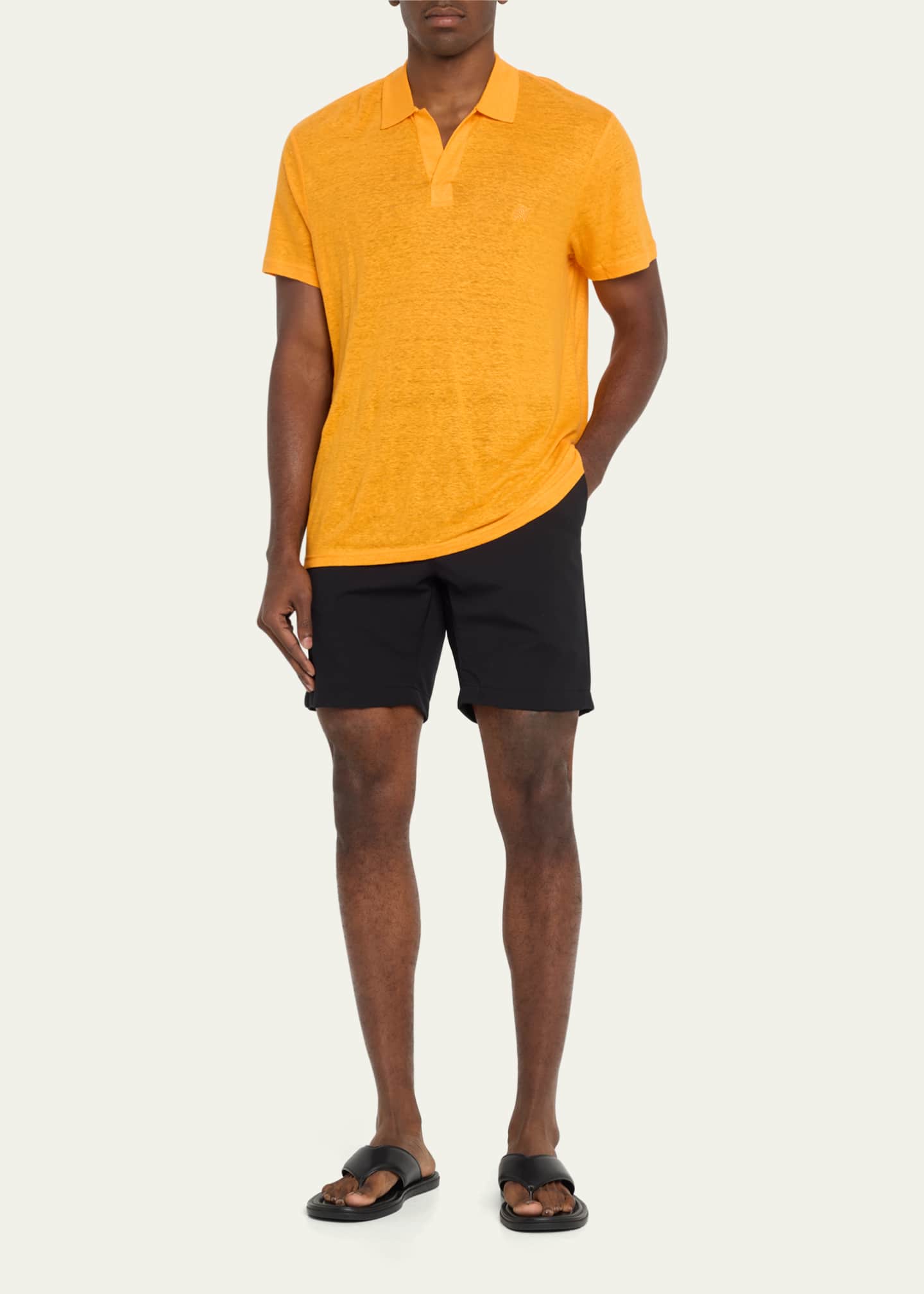 Vilebrequin Men's Pyramid Linen Polo Shirt Image 2 of 5