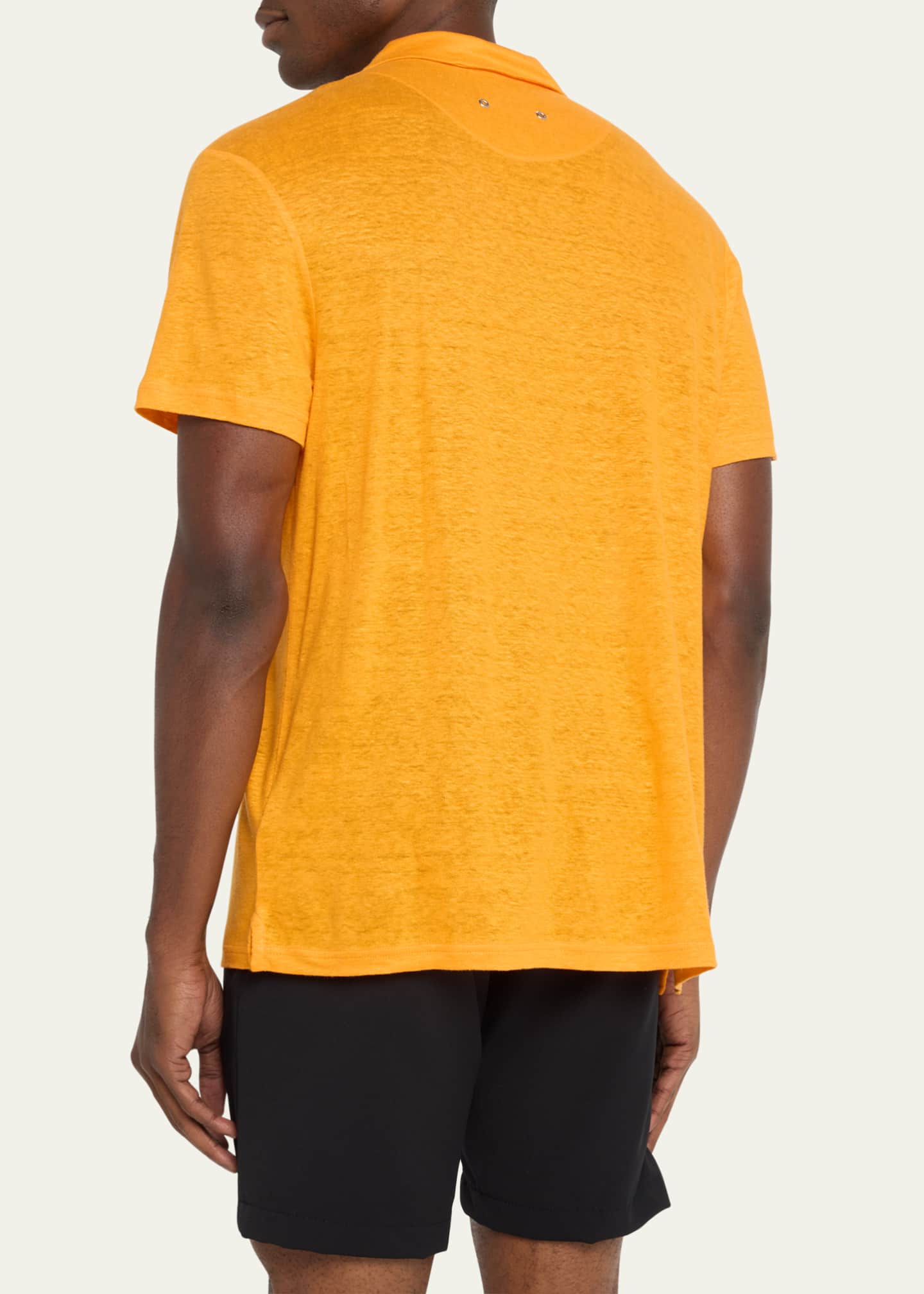 Vilebrequin Men's Pyramid Linen Polo Shirt Image 3 of 5