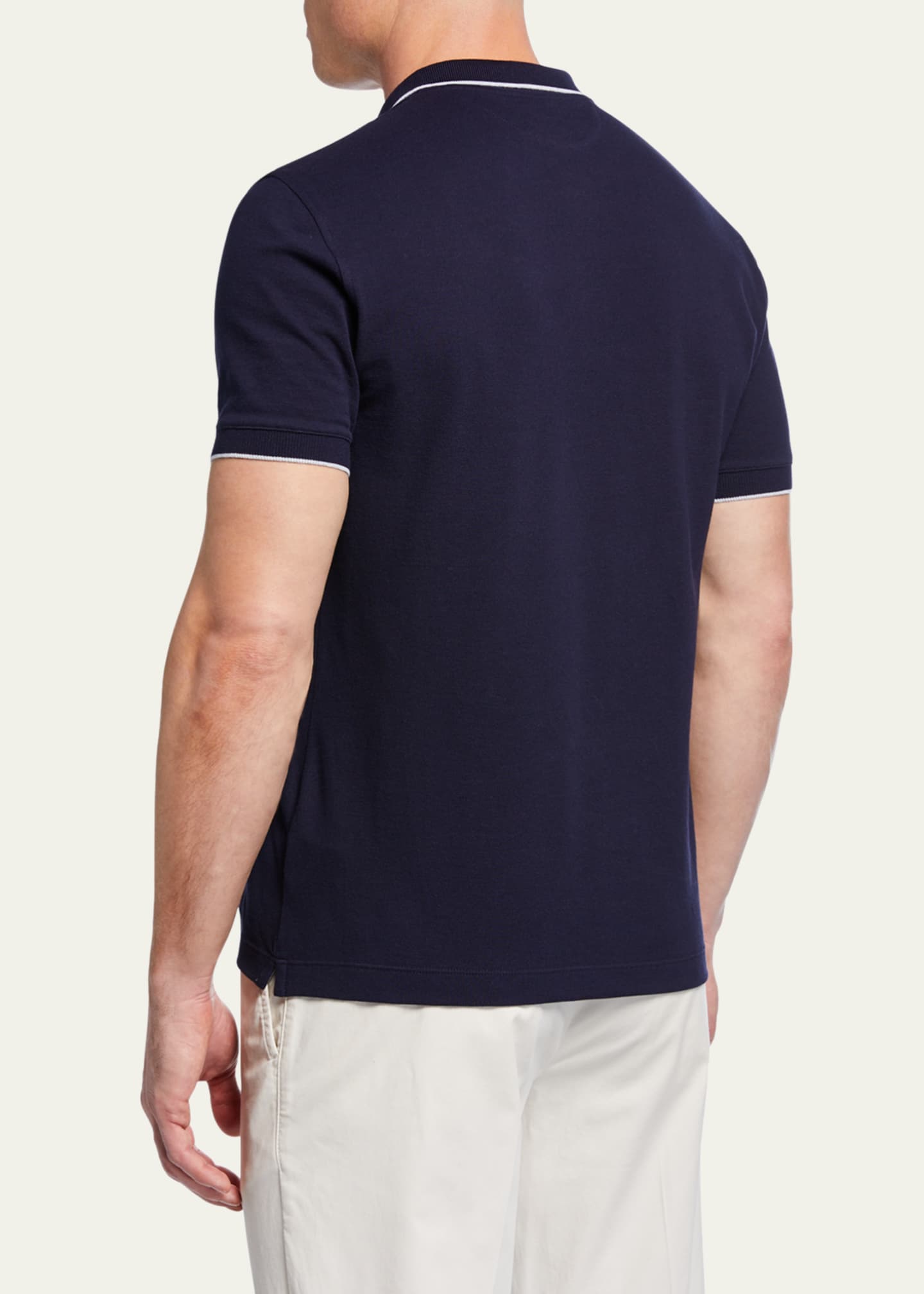 Men's Solid Pique Polo Shirt