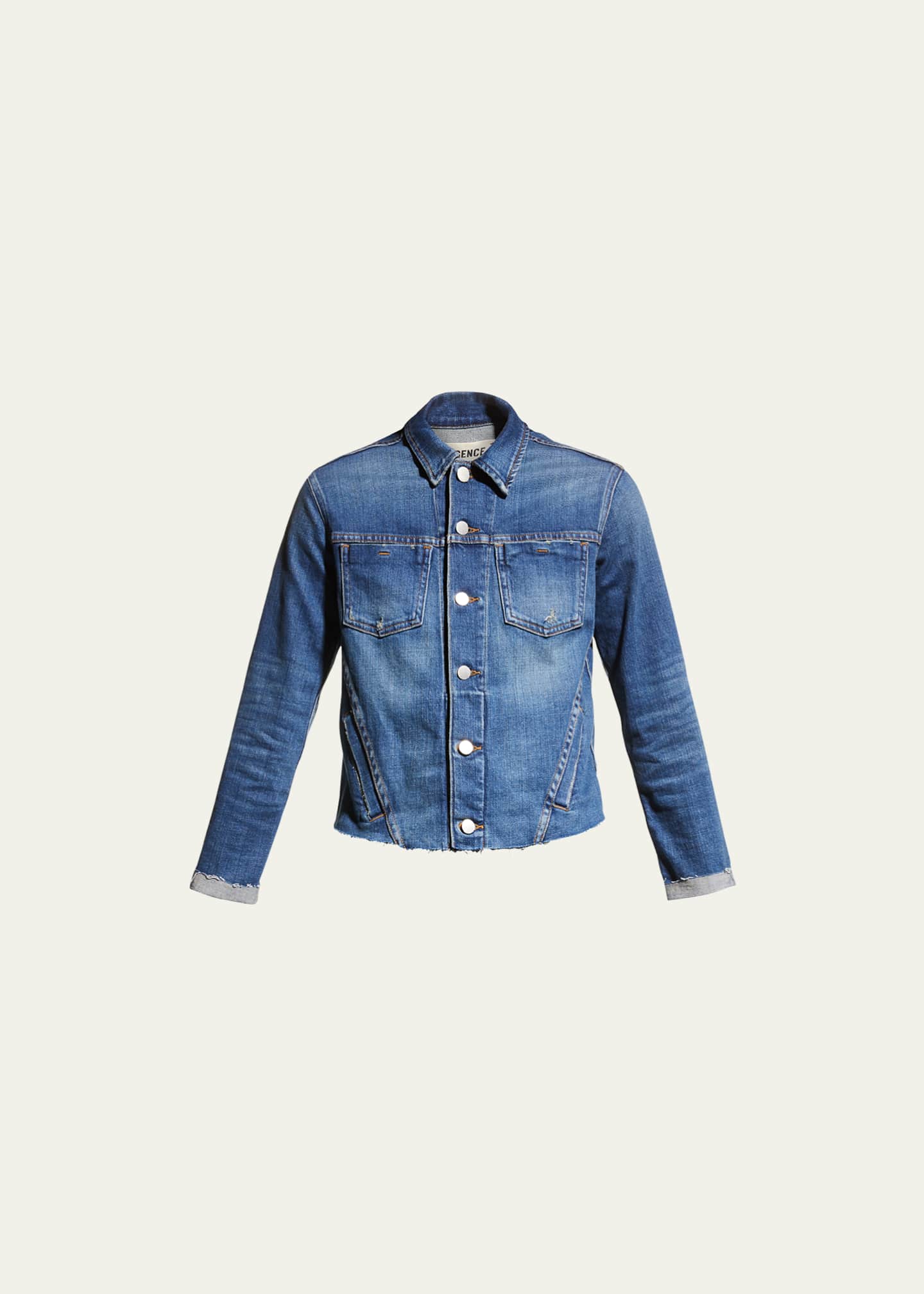 Janelle Slim Raw-Edge Jacket