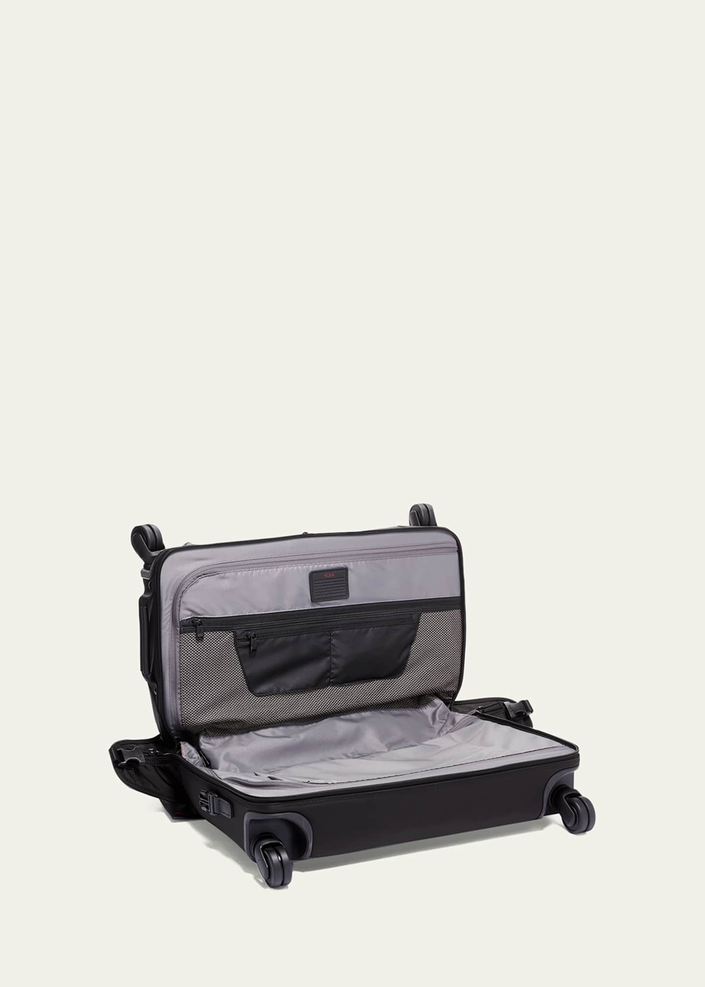 suitcase with garment bag inside