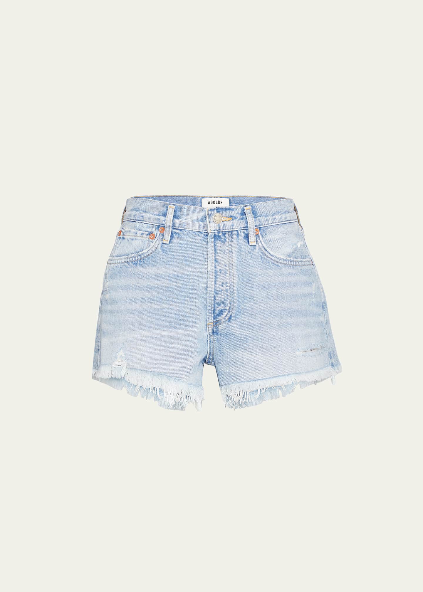 AGOLDE Parker Vintage Frayed Hem Denim Shorts