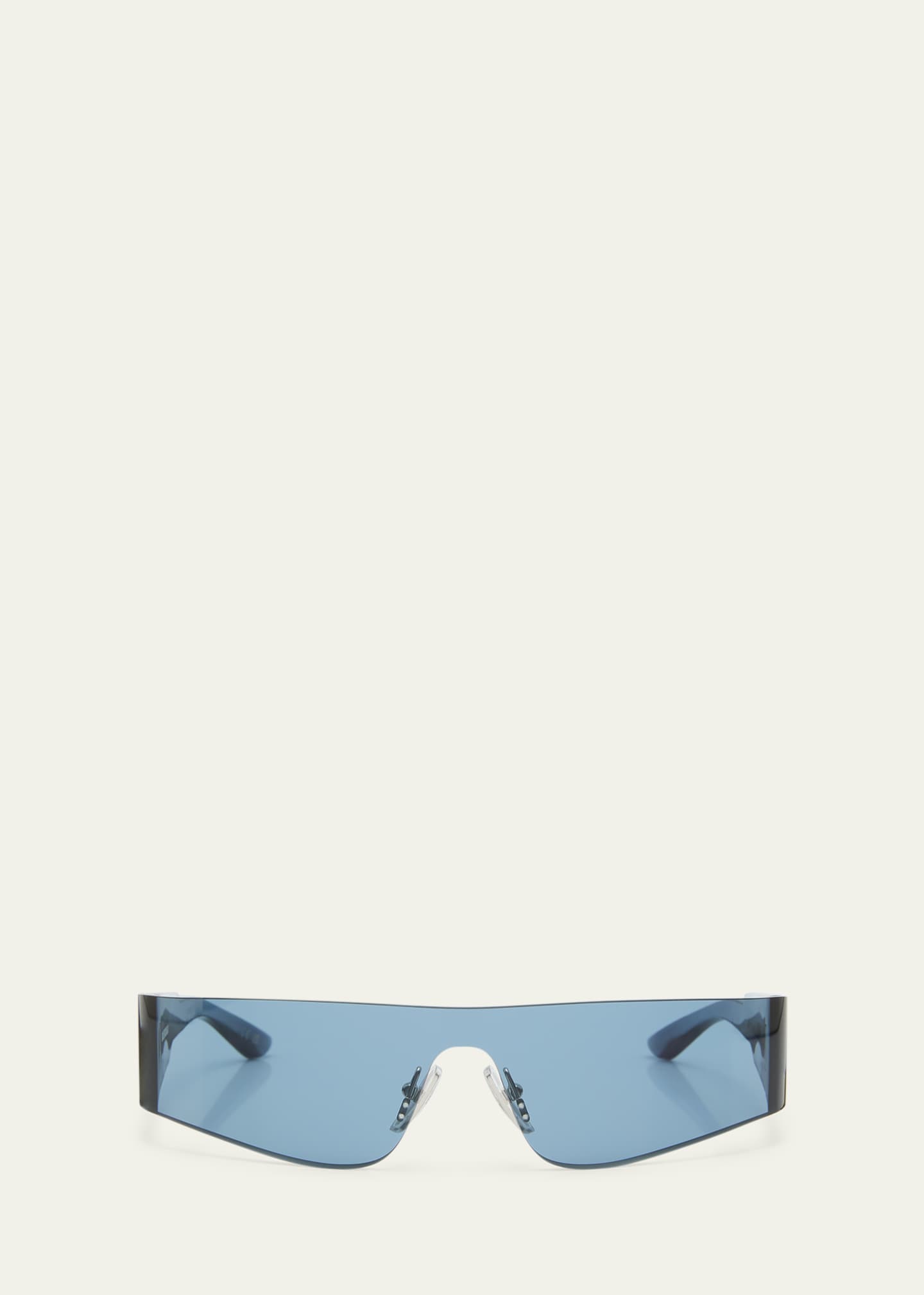 Balenciaga Mirrored Rimless Wrap Sunglasses Bergdorf Goodman