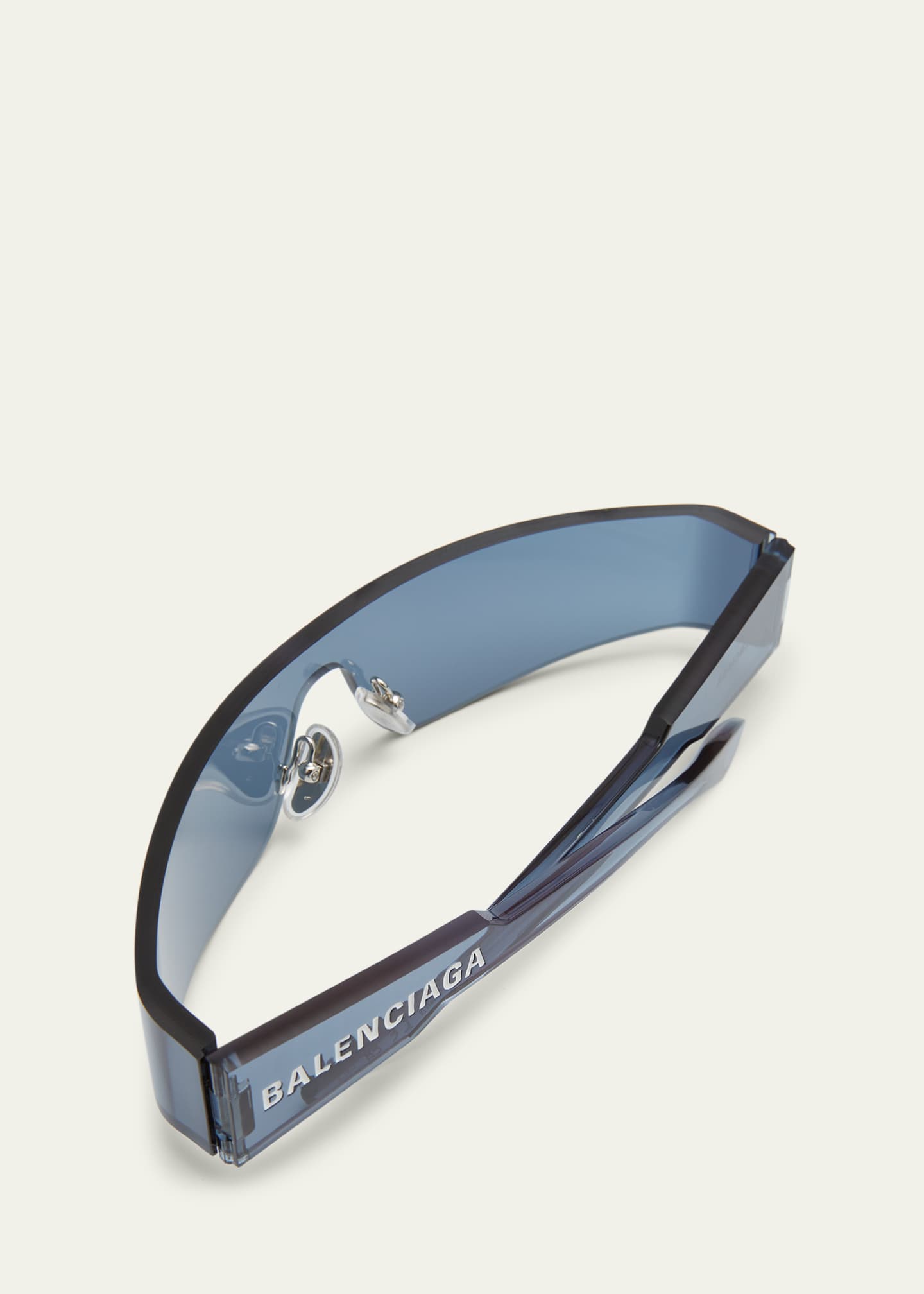 Balenciaga Mirrored Rimless Wrap Sunglasses Bergdorf Goodman