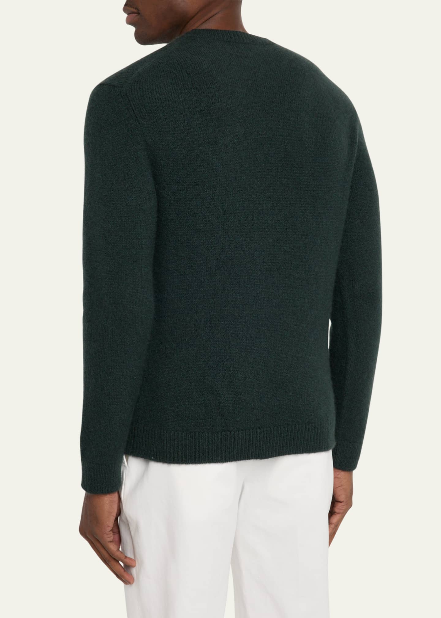 Bergdorf Goodman Men's Cashmere and Silk Crewneck Sweater Image 3 of 5