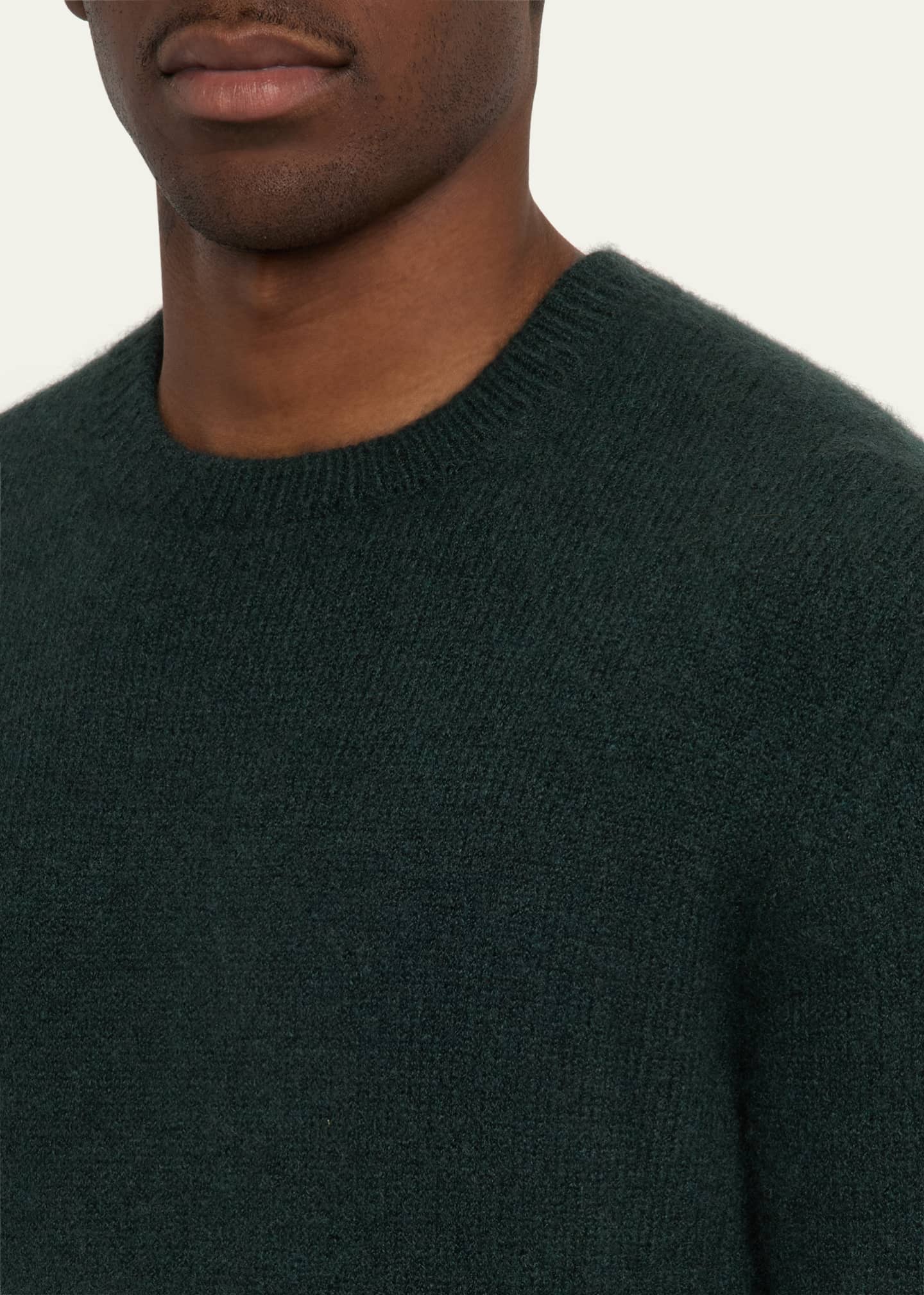 Bergdorf Goodman Men's Cashmere and Silk Crewneck Sweater Image 5 of 5