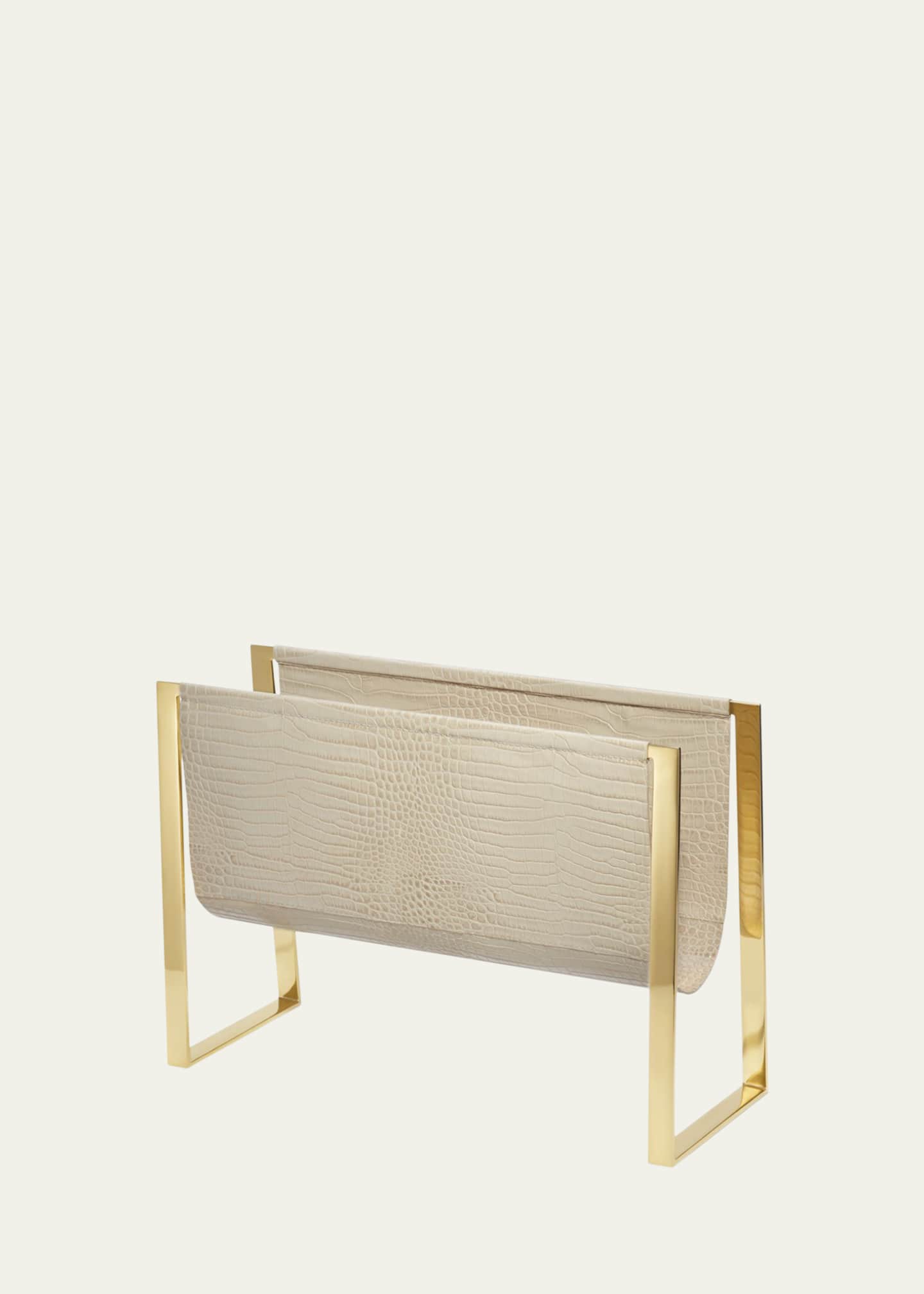 AERIN Classic Croc Magazine Rack Image 1 of 2