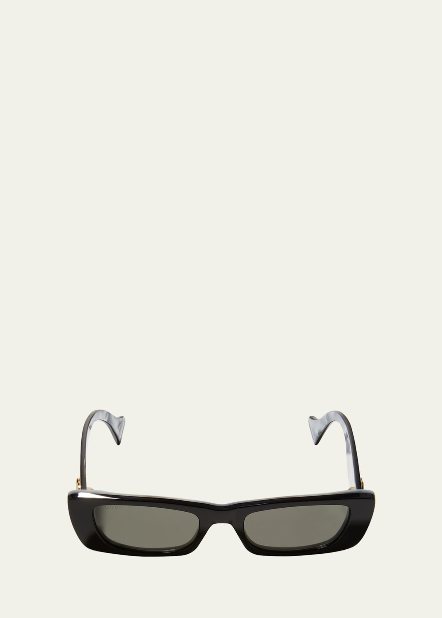 Gucci Black Rectangular Sunglasses