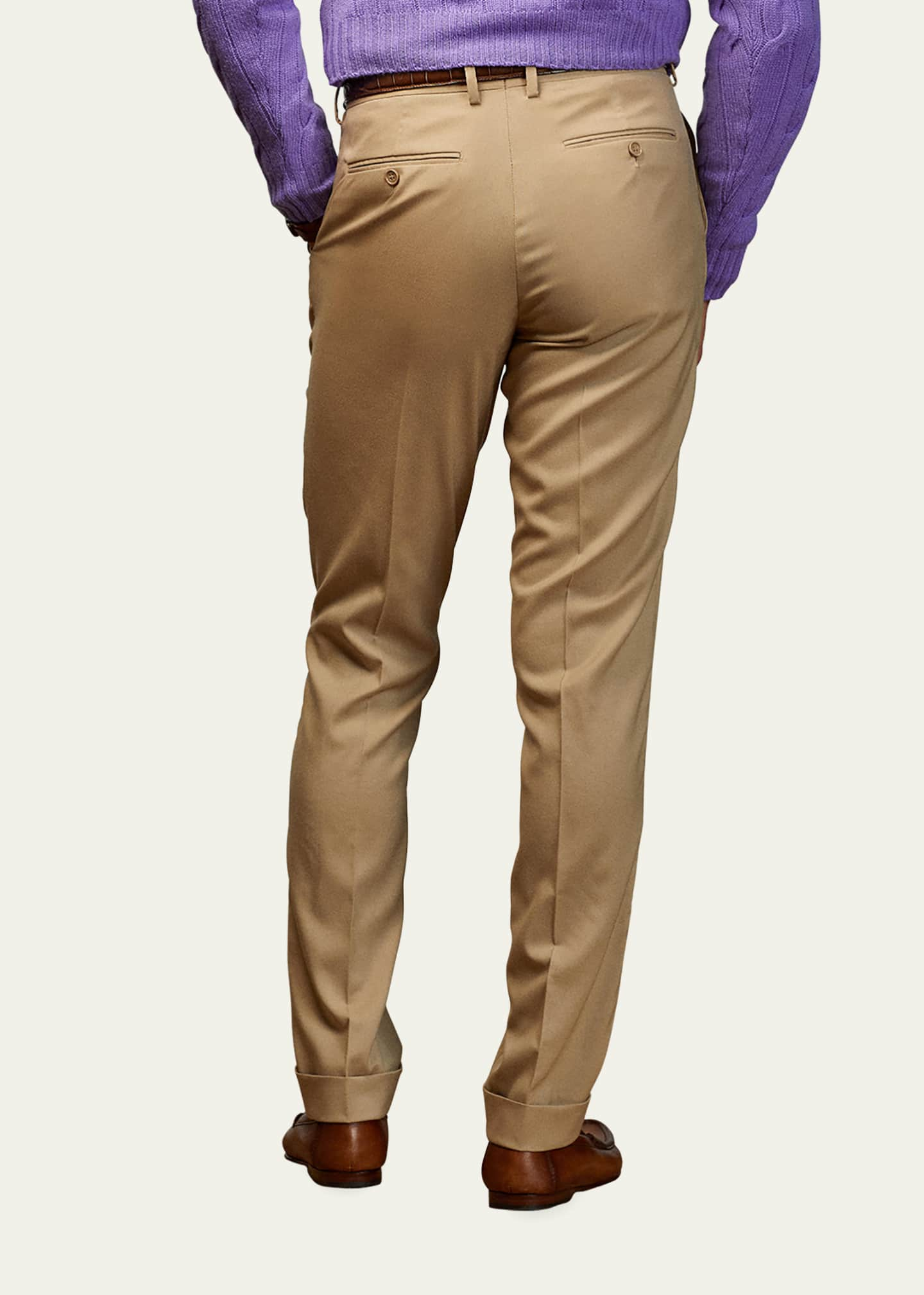 Ralph Lauren Purple Label Gregory Narrow Striped Linen Pants, Dress Pants