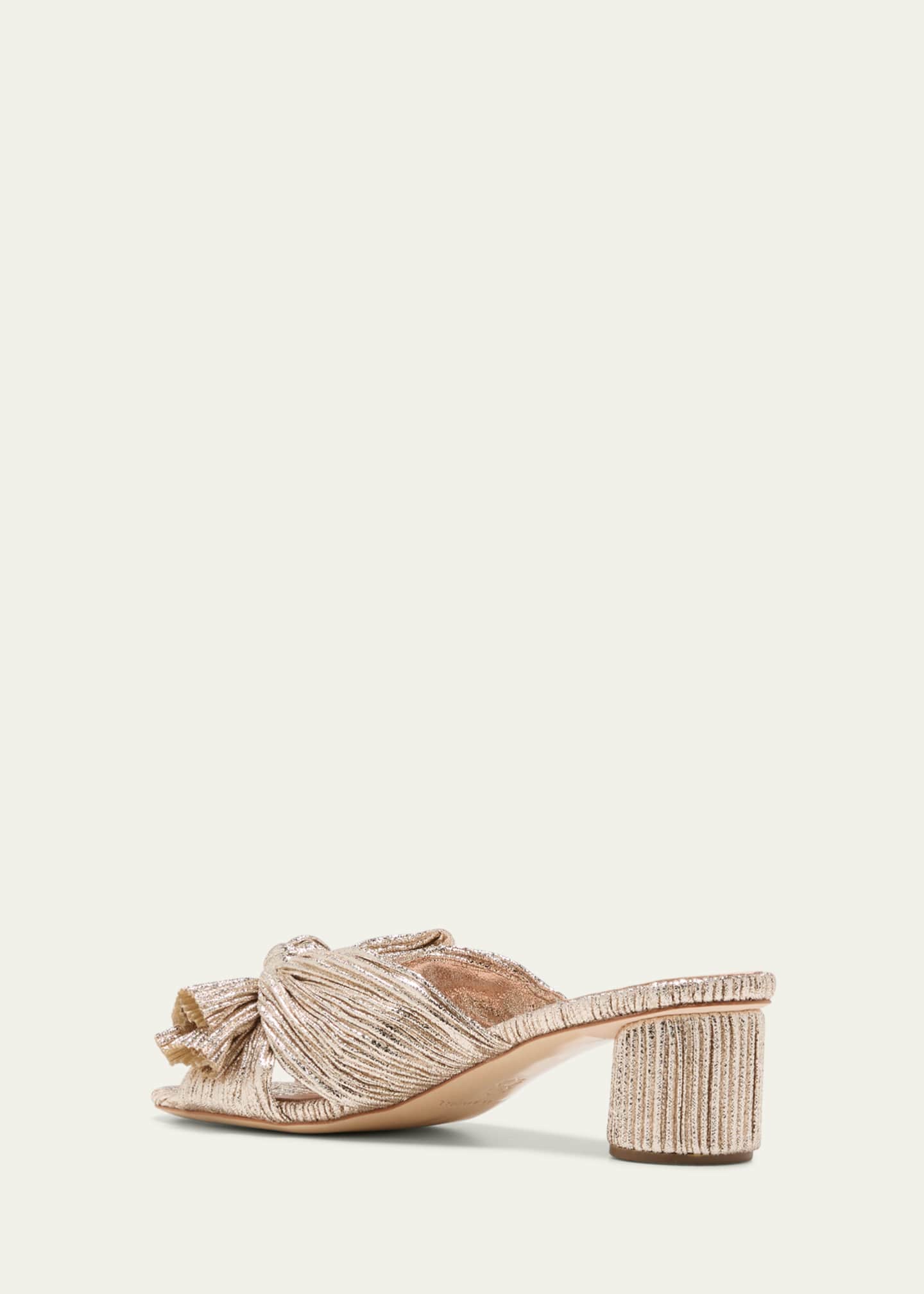 Loeffler Randall Emilia Pleated Knot Slide Sandals