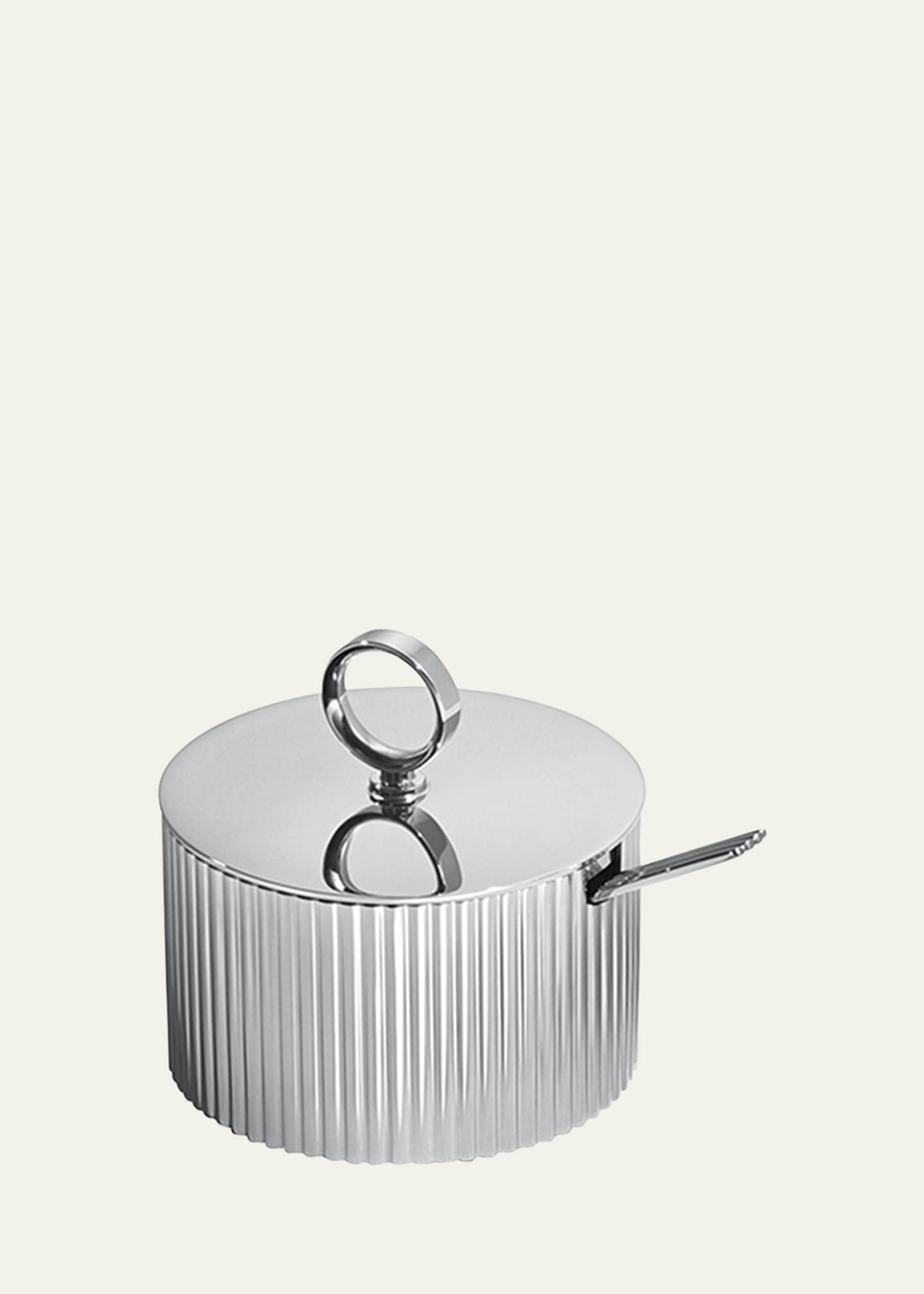 Georg Jensen Bernadotte Sugar Bowl with Spoon Image 1 of 3