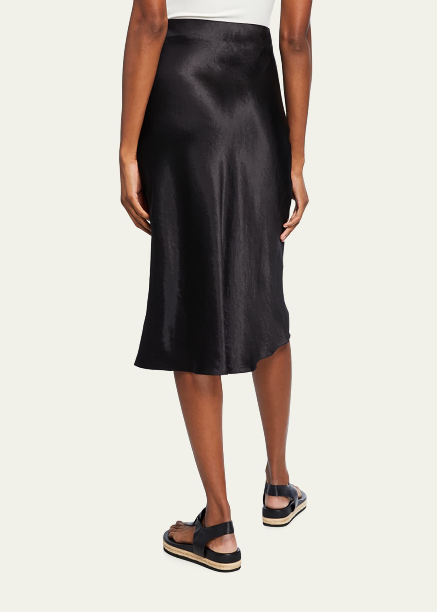 Satin slip shop midi skirt