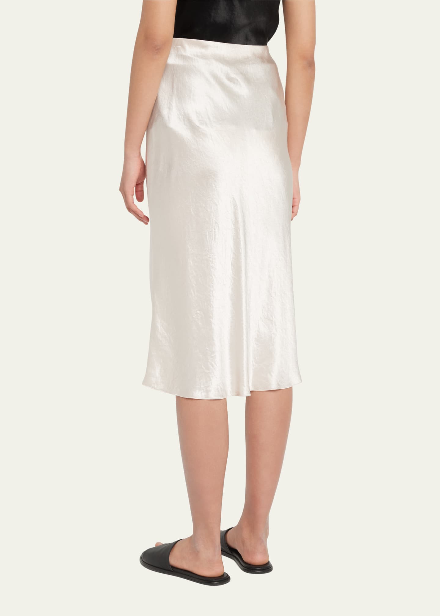Vince Satin Slip Midi Skirt Image 3 of 5