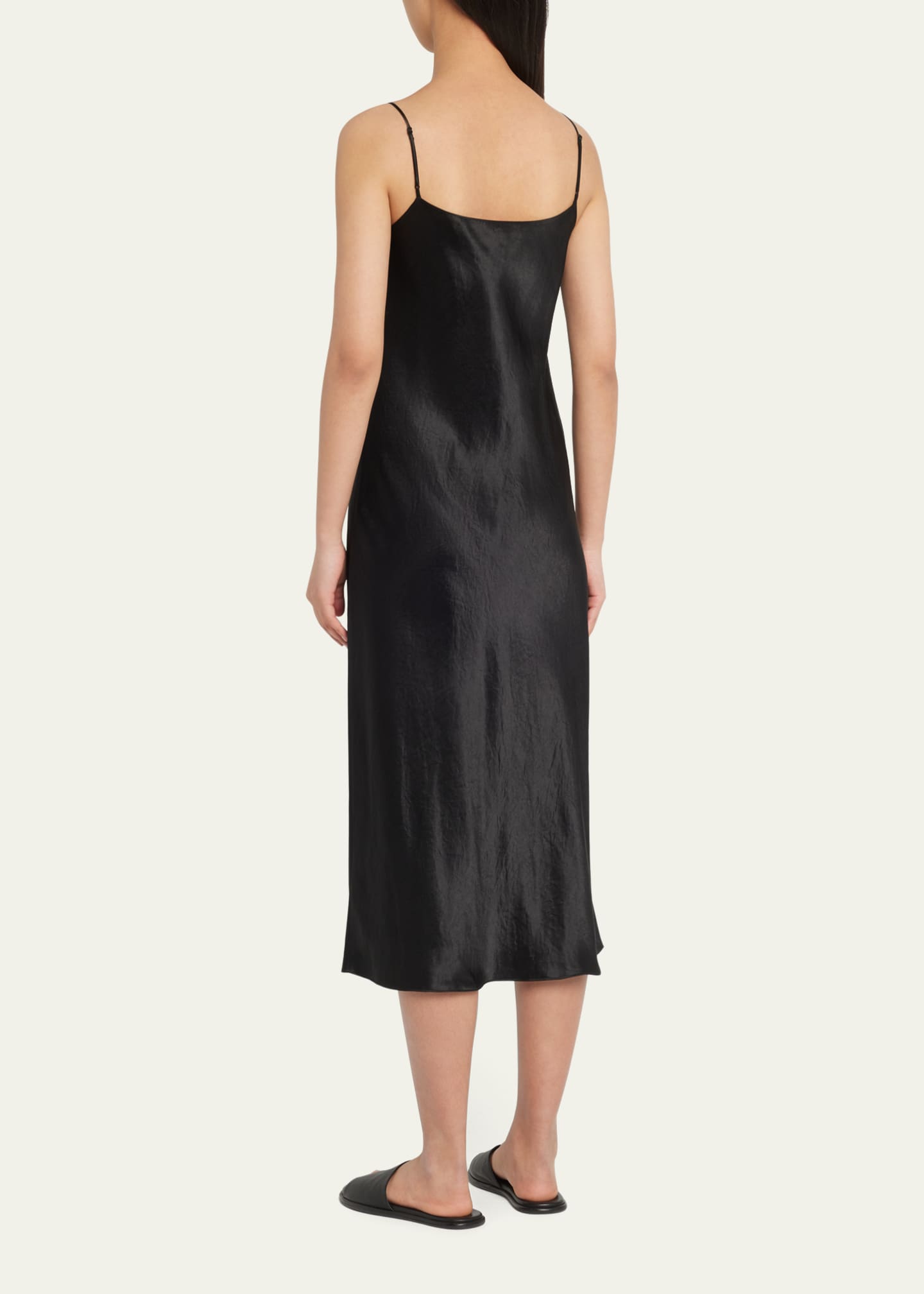 Vince Satin Midi Slip Dress Image 3 of 5