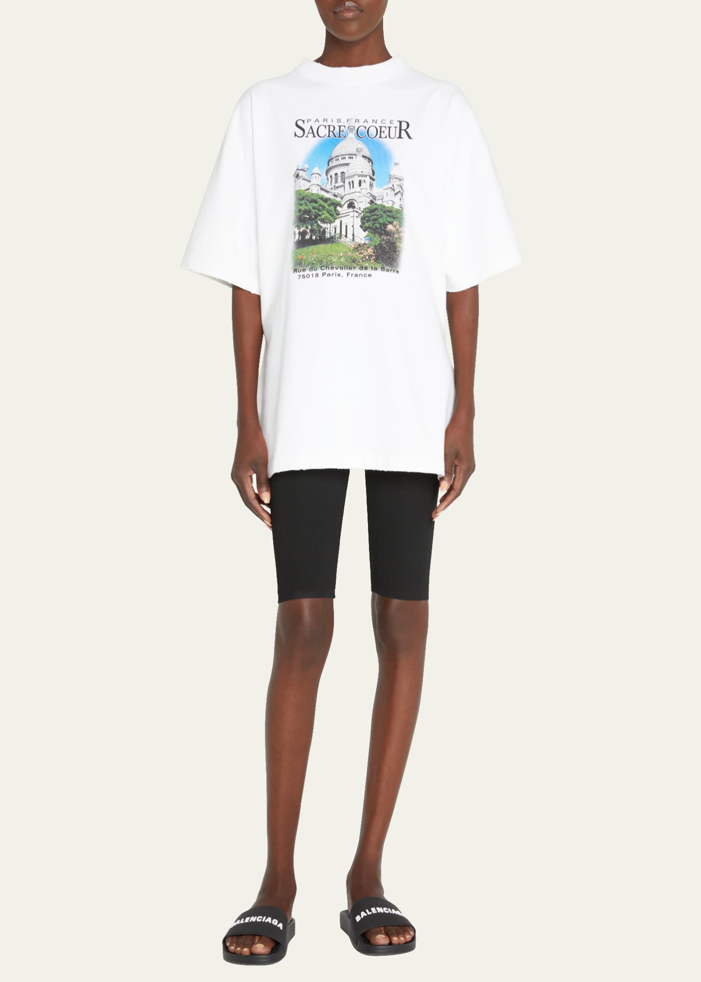 Balenciaga Logo Rubber Pool Slides Image 3 of 5