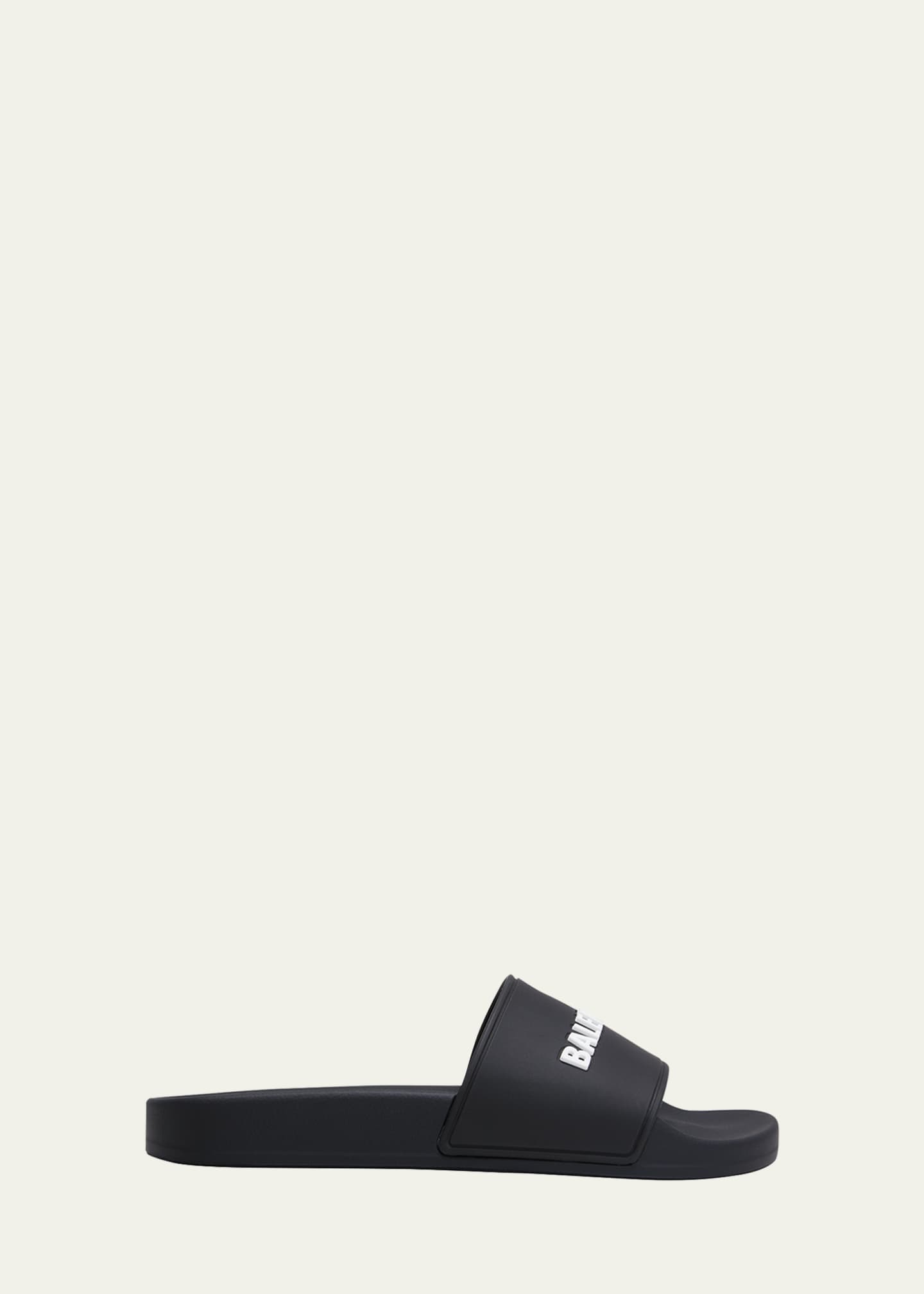 Balenciaga Logo Rubber Pool Slides