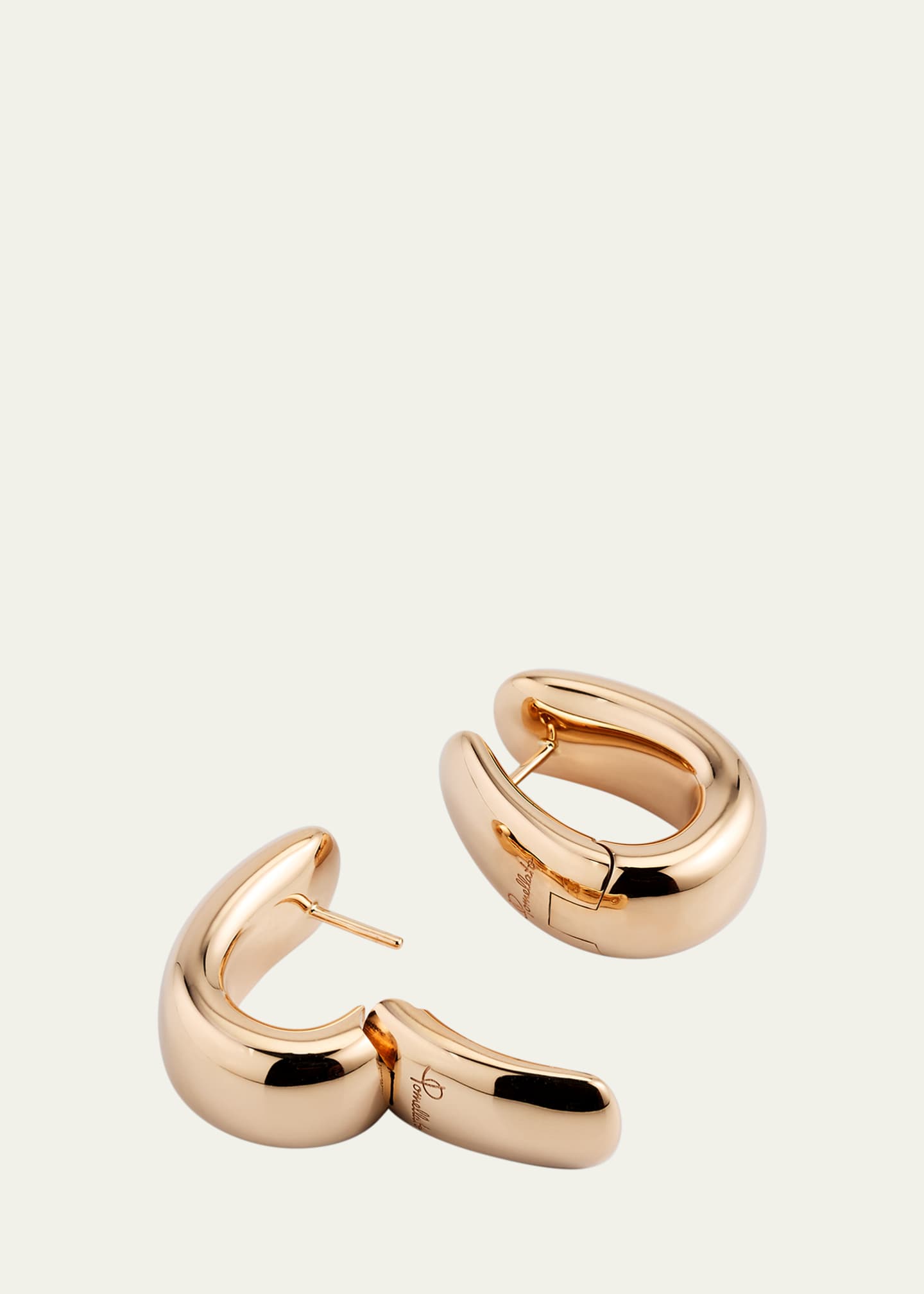 Pomellato Iconica 18k Rose Gold Huggie Hoop Earrings Bergdorf Goodman