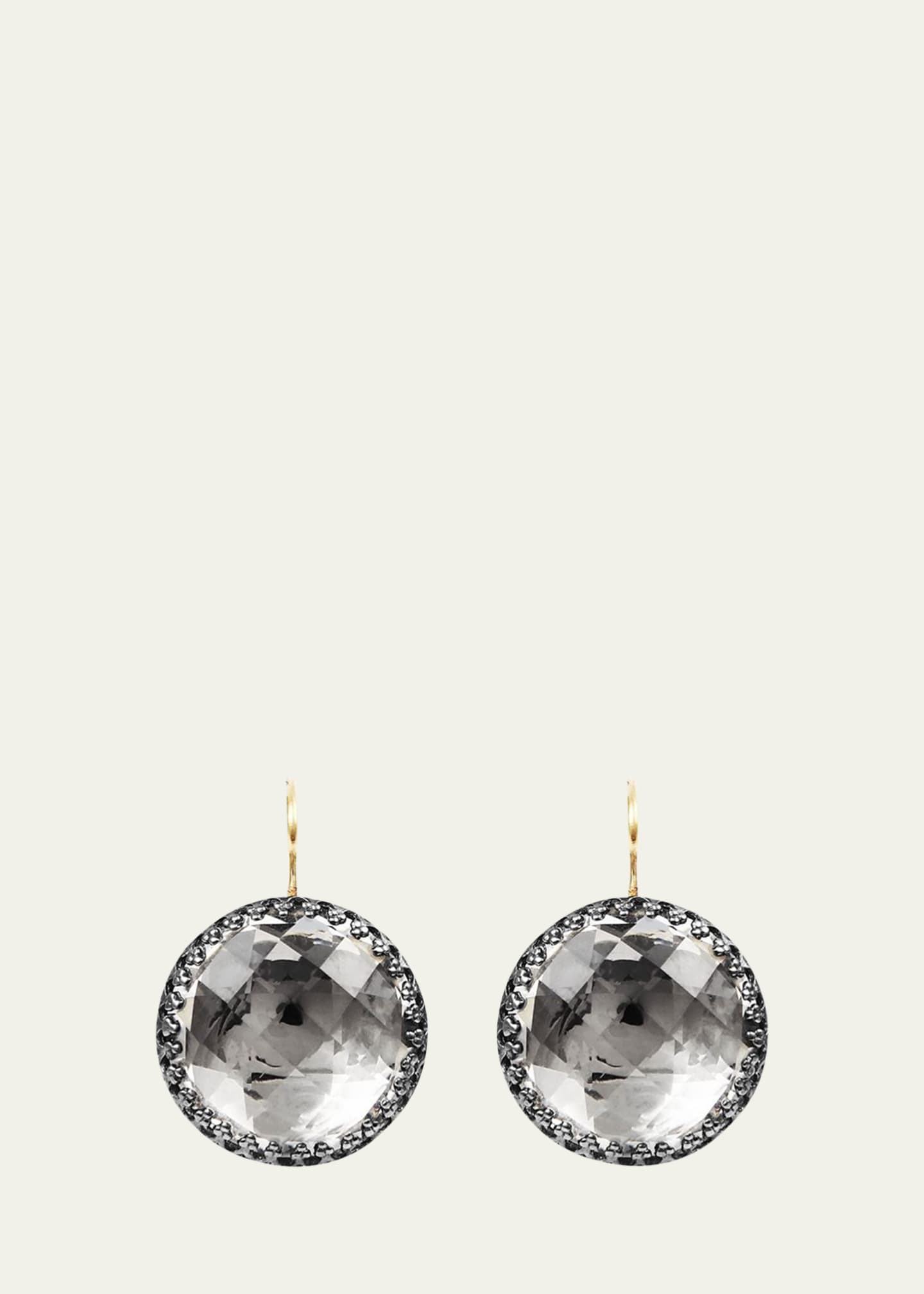 Larkspur Hawk Olivia Black Rhodium Washed Earrings in Dove Foil Bergdorf Goodman
