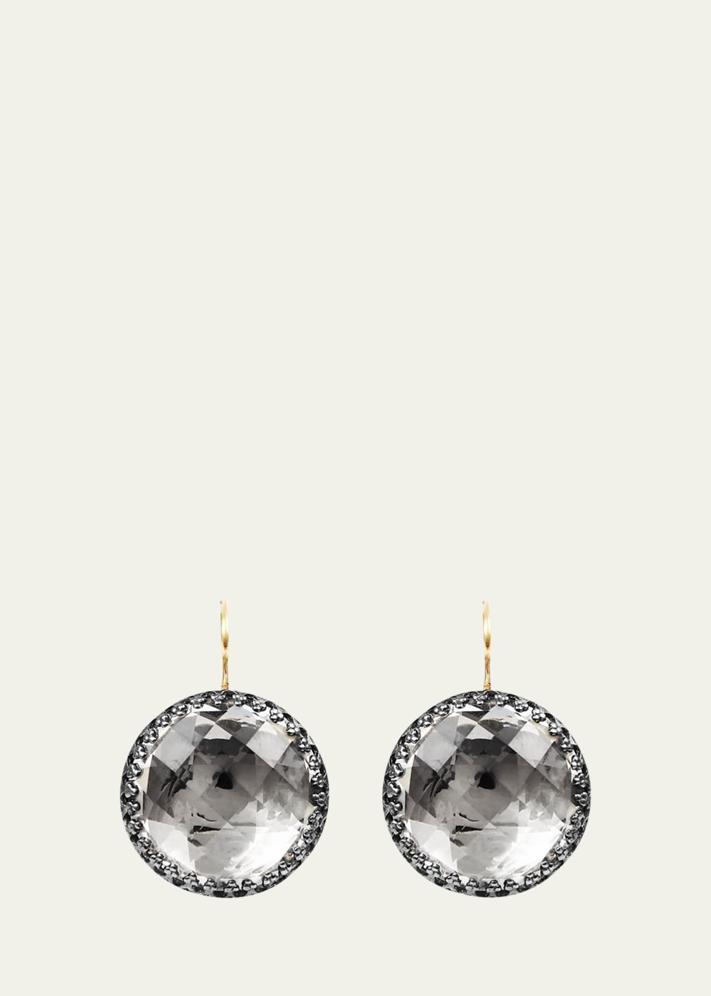 Larkspur & Hawk Olivia Black Rhodium-Washed Earrings in Dove Foil