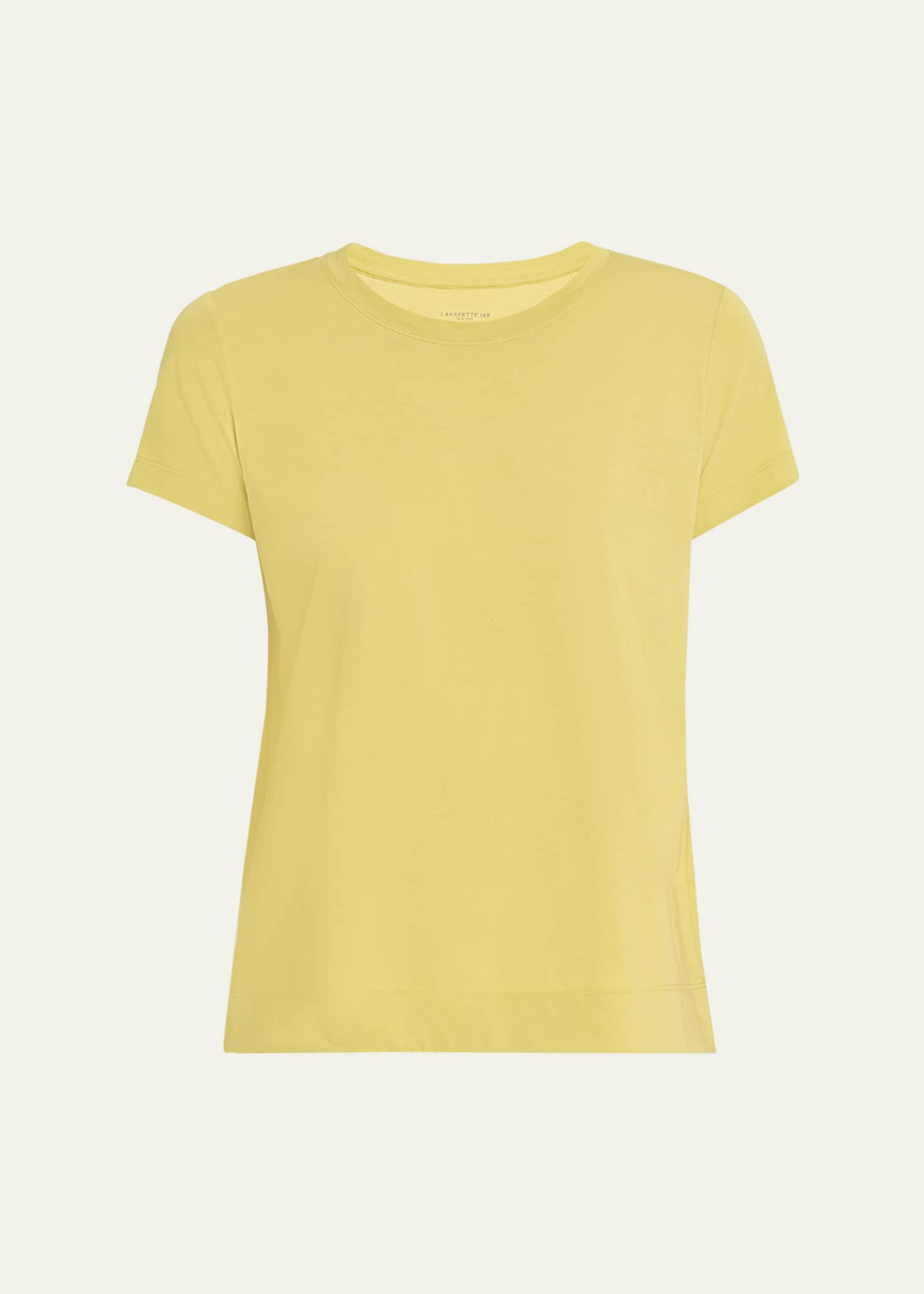 Lafayette 148 New York Modern Short-Sleeve Cotton Jersey Tee Image 1 of 5