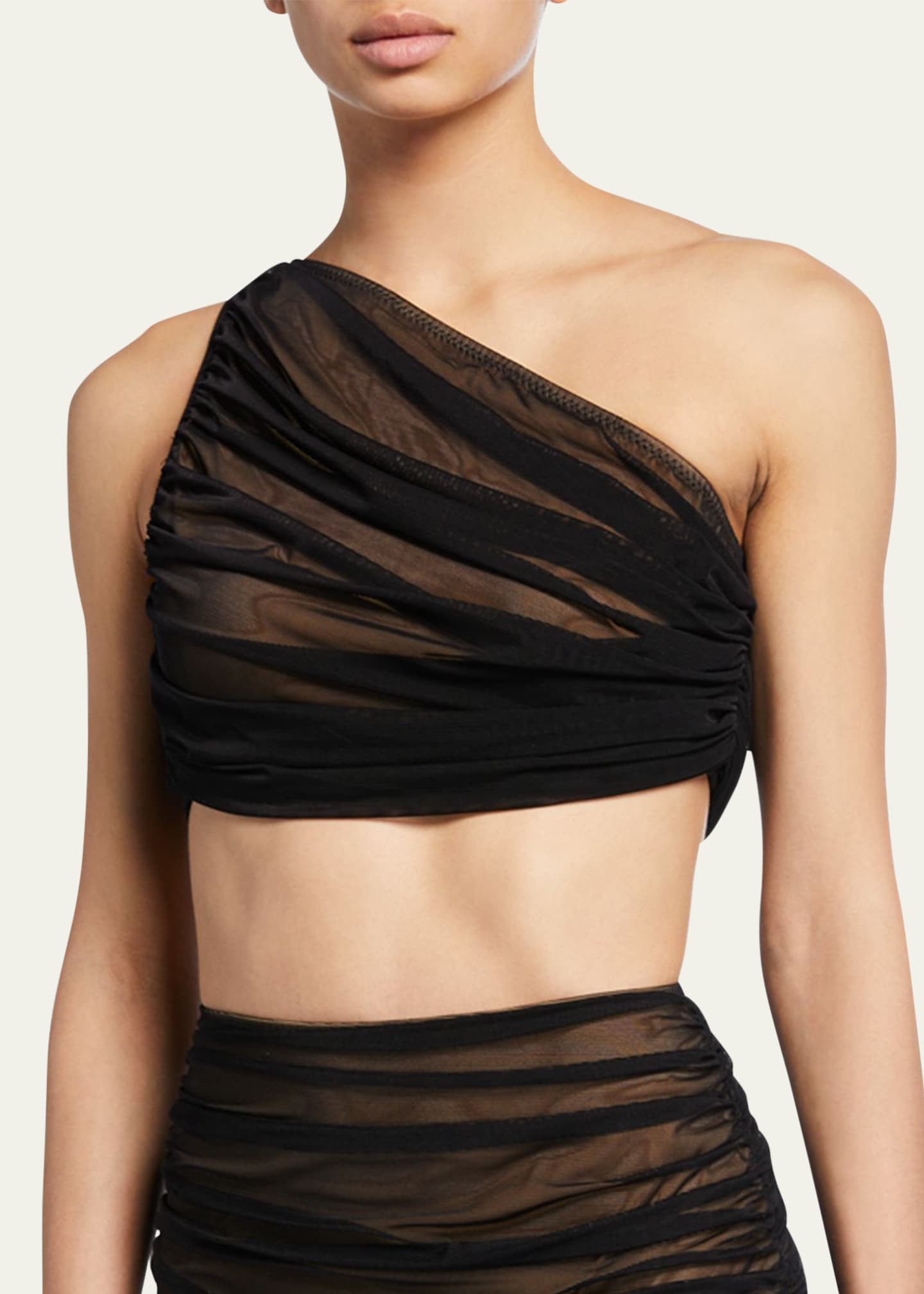 Norma kamali one shoulder top outlet
