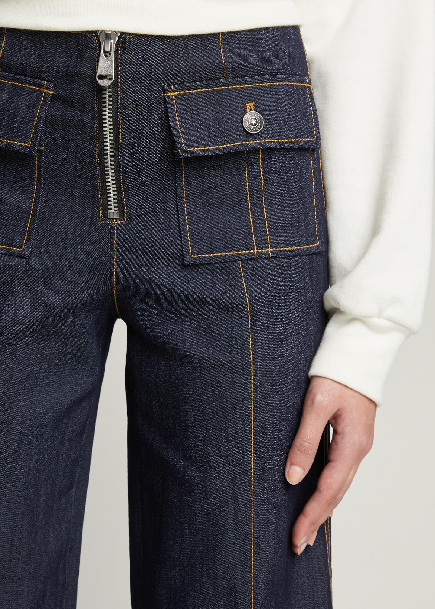 Cinq a Sept Azure Wide-Leg Stitched Pants - Bergdorf Goodman